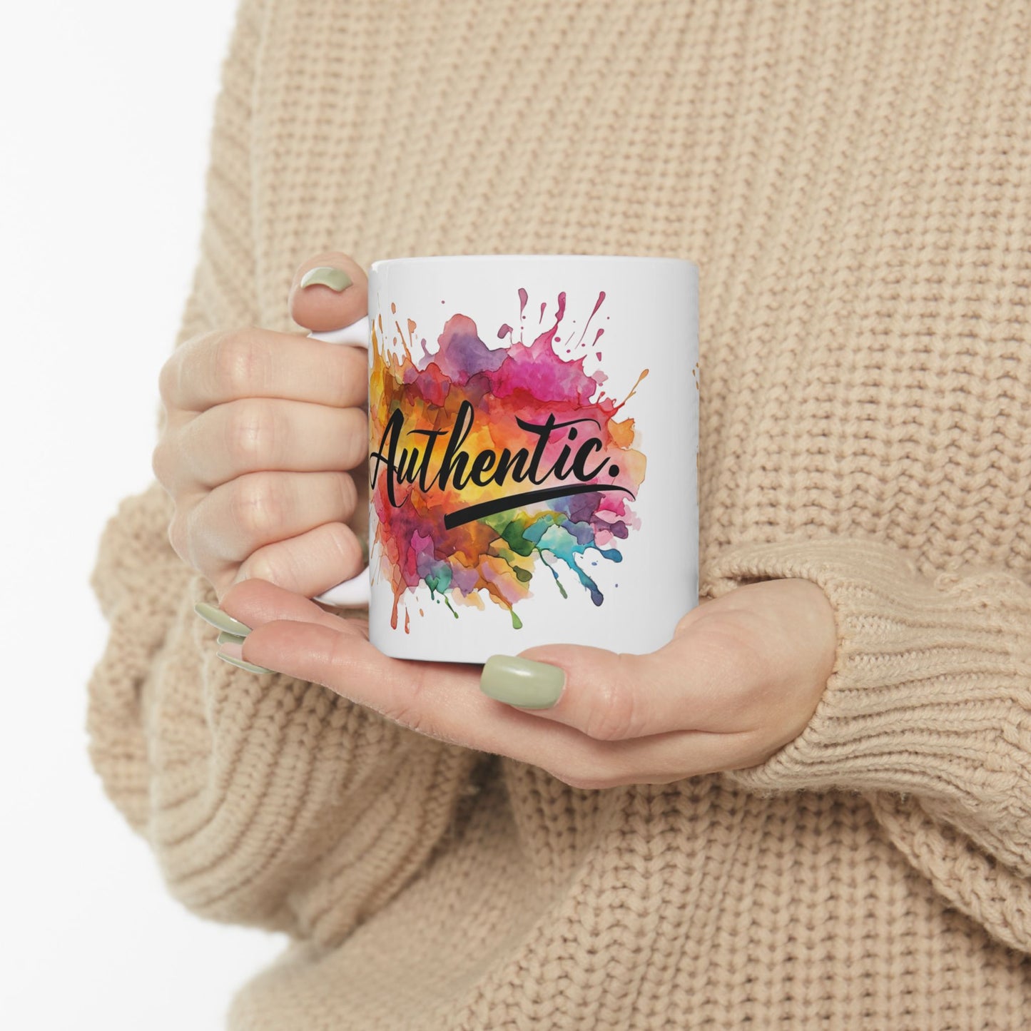 Authentic Ceramic Mug - Colorful Splash Design (11oz, 15oz)