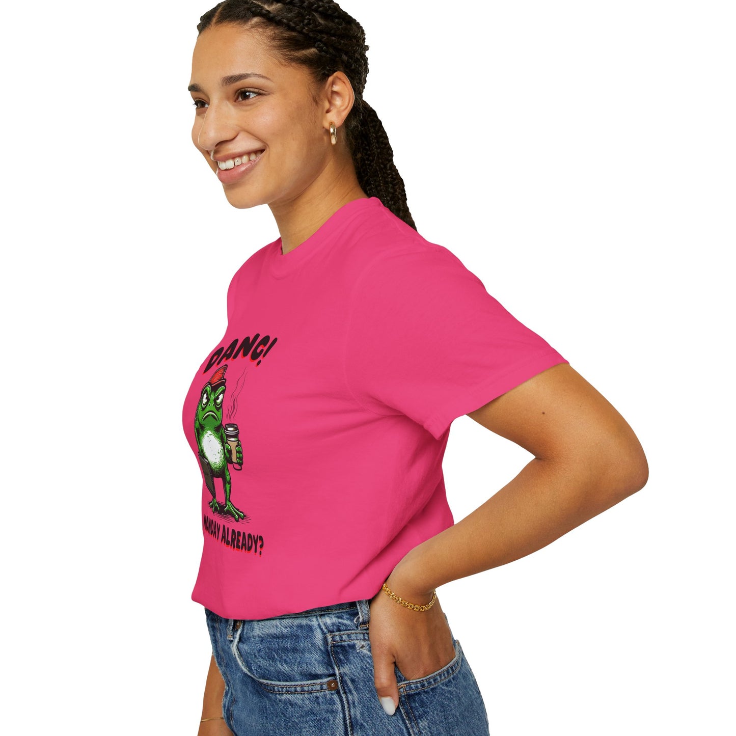 Funny Frog Monday T-Shirt - Unisex Garment-Dyed Tee