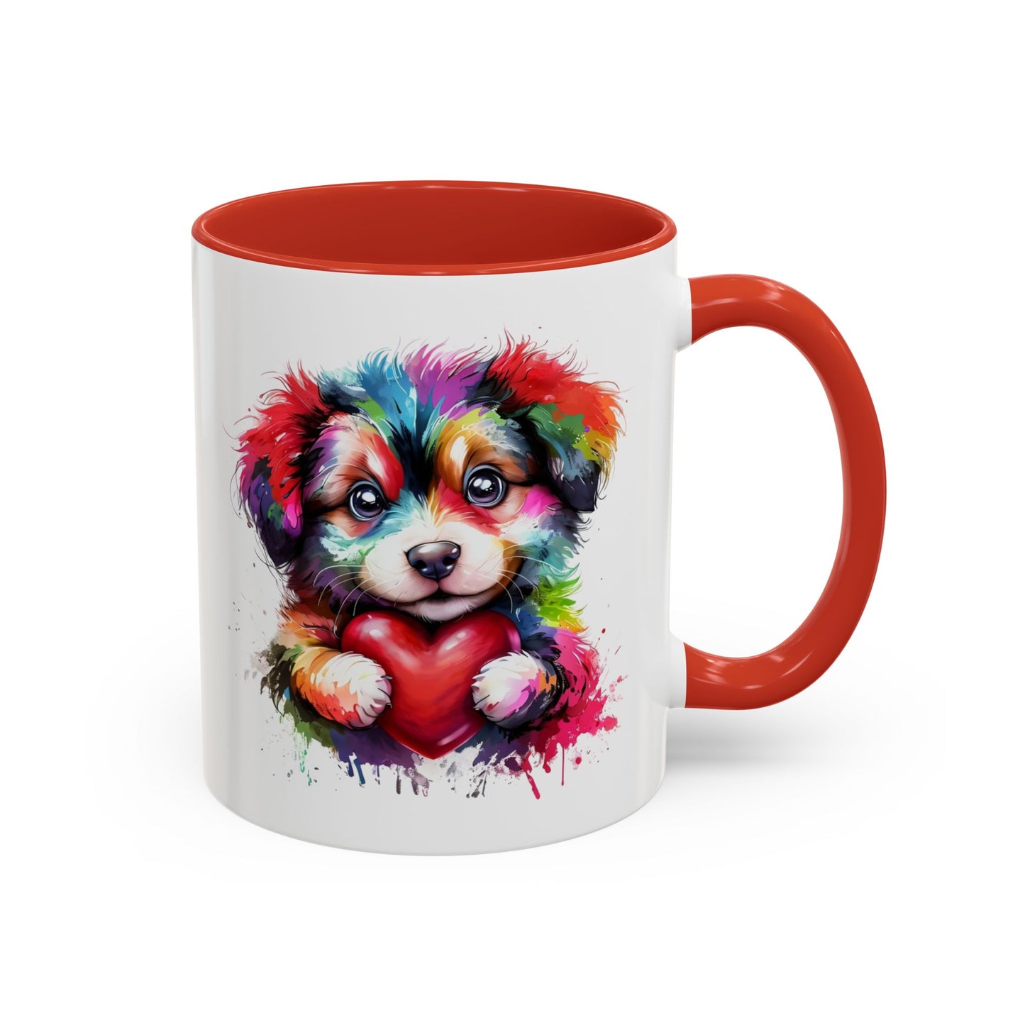 Vibrant Dog Lover's Coffee Mug - Colorful Puppy Design