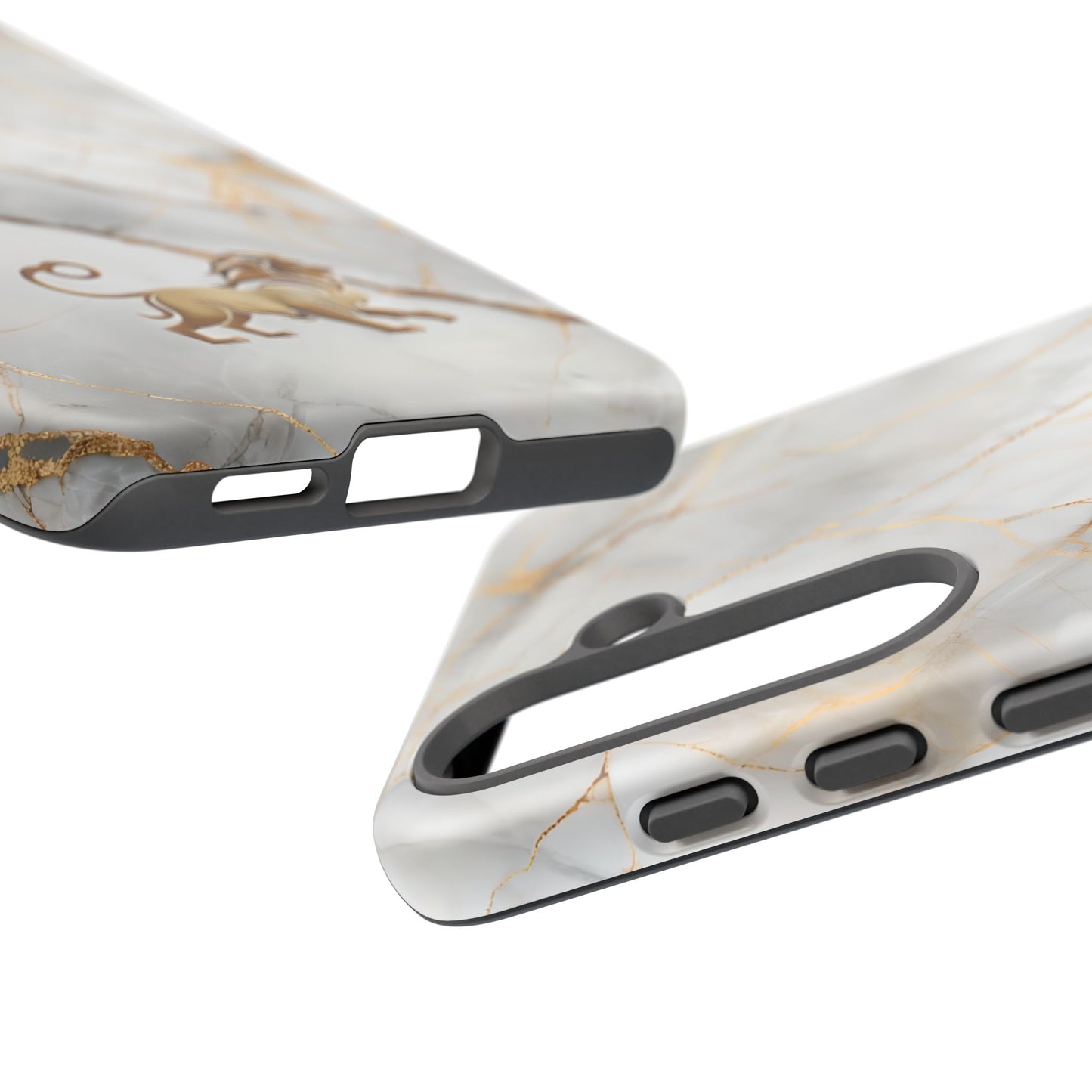 Elegant Lion and Marble Effect Phone Case Cover