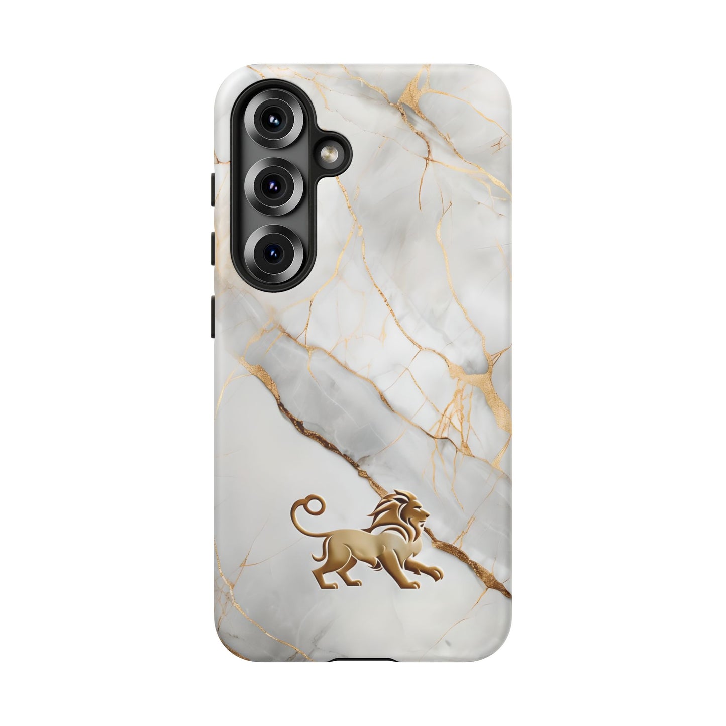 Elegant Lion and Marble Effect Phone Case Cover