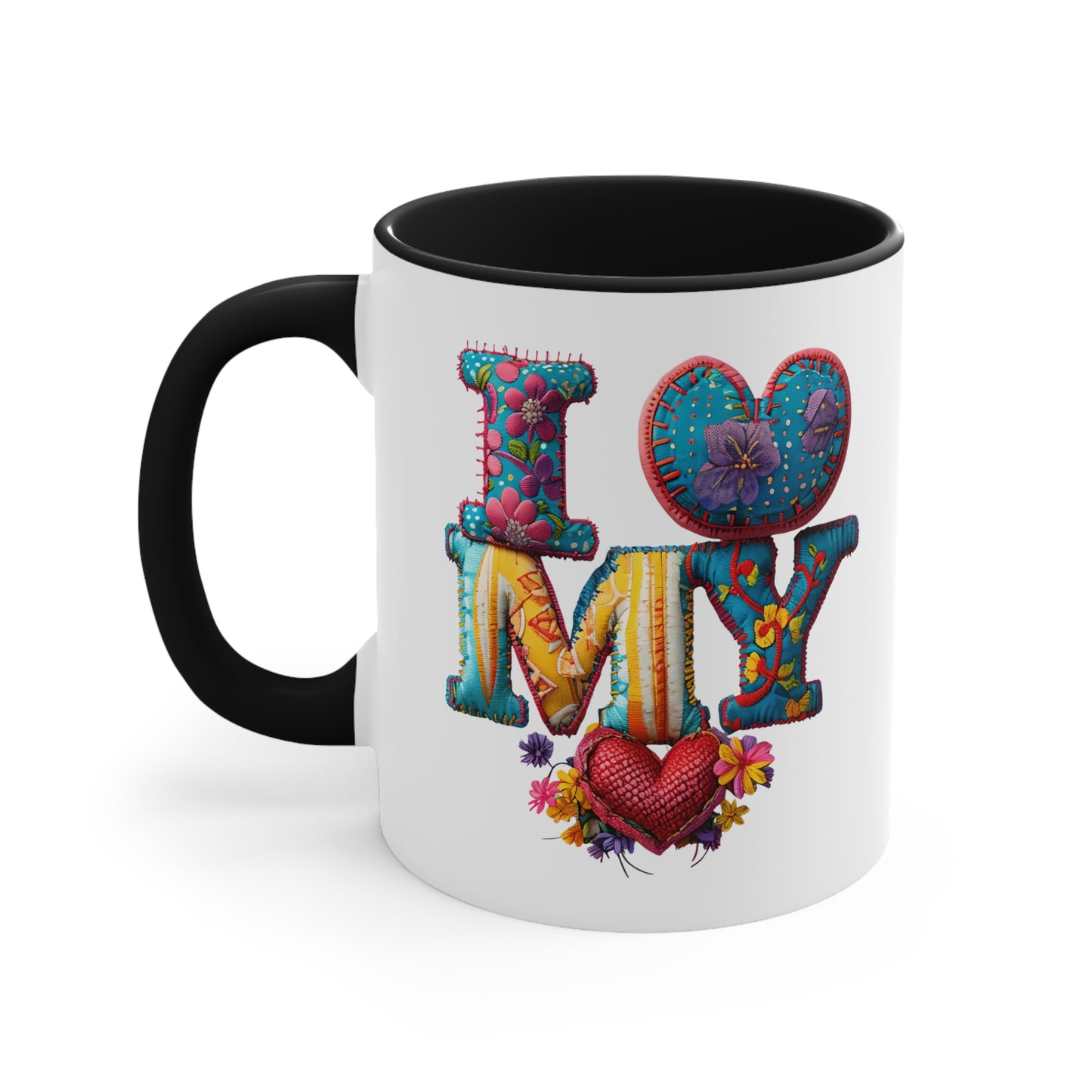 Colorful Floral Accent Mug - Perfect Gift for Moms