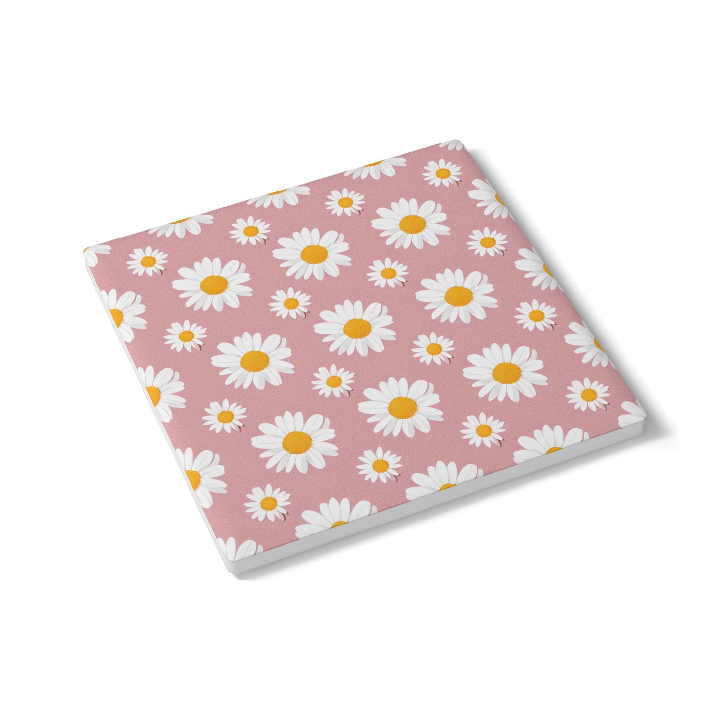 Floral Daisy Ceramic Coaster Set - Cute Home Decor for Nature Lovers