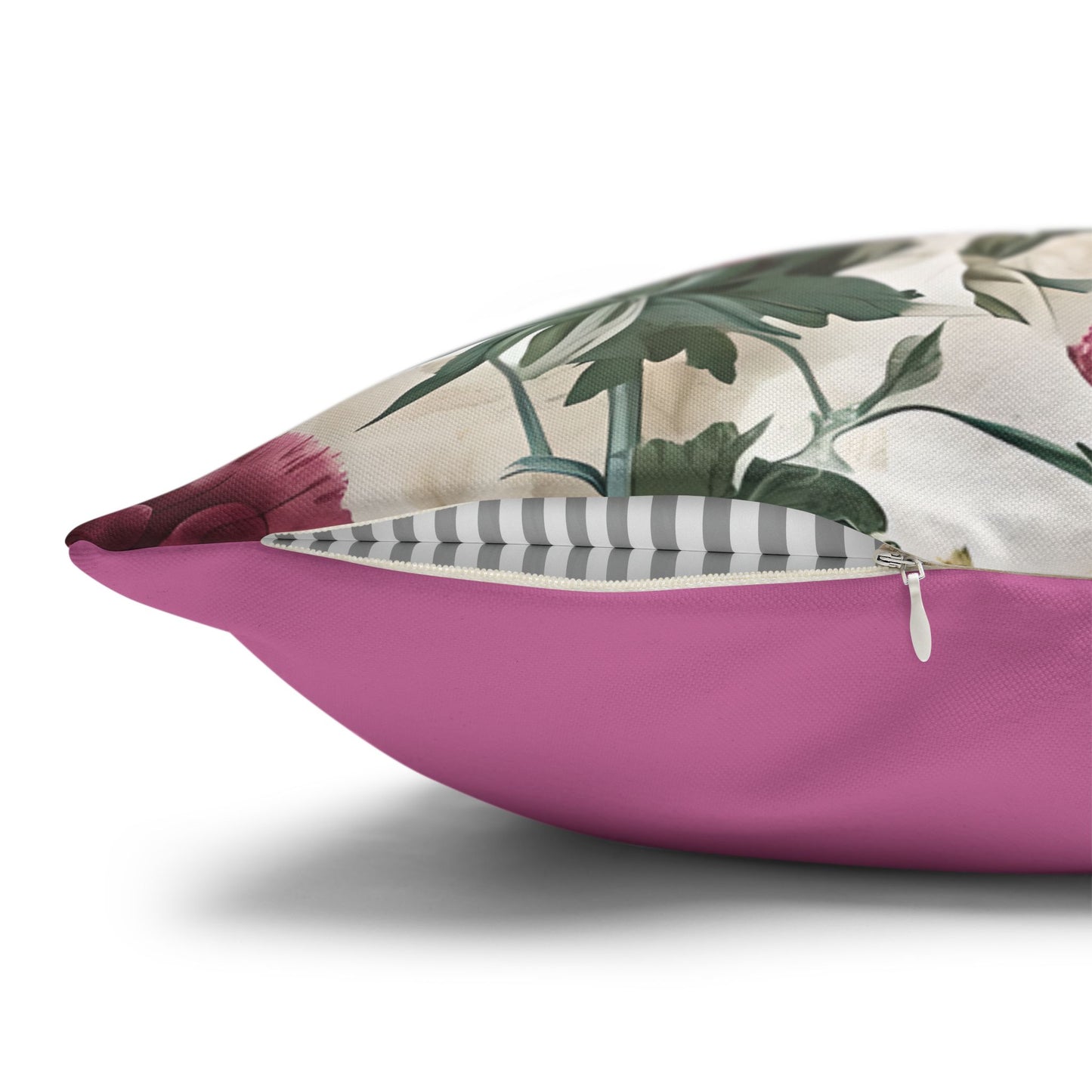 Floral Square Pillowcase - Vintage Garden Design