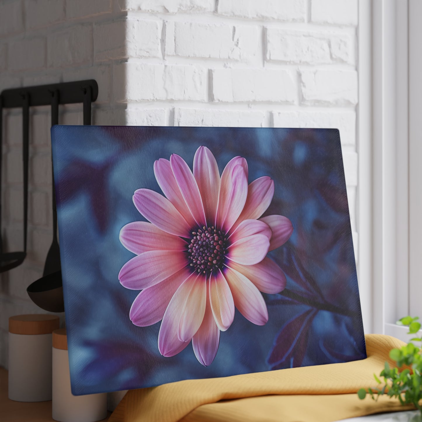 Floral Glass Cutting Board – Elegant Kitchen Decor for Home Chefs