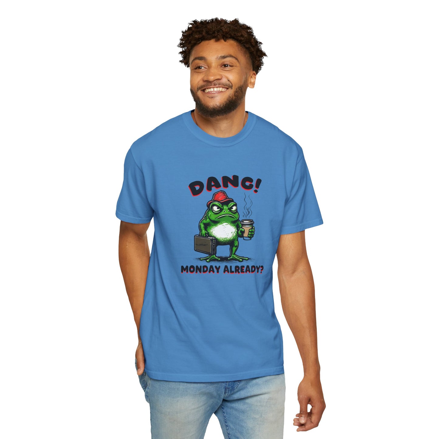Funny Frog Monday T-Shirt - Unisex Garment-Dyed Tee
