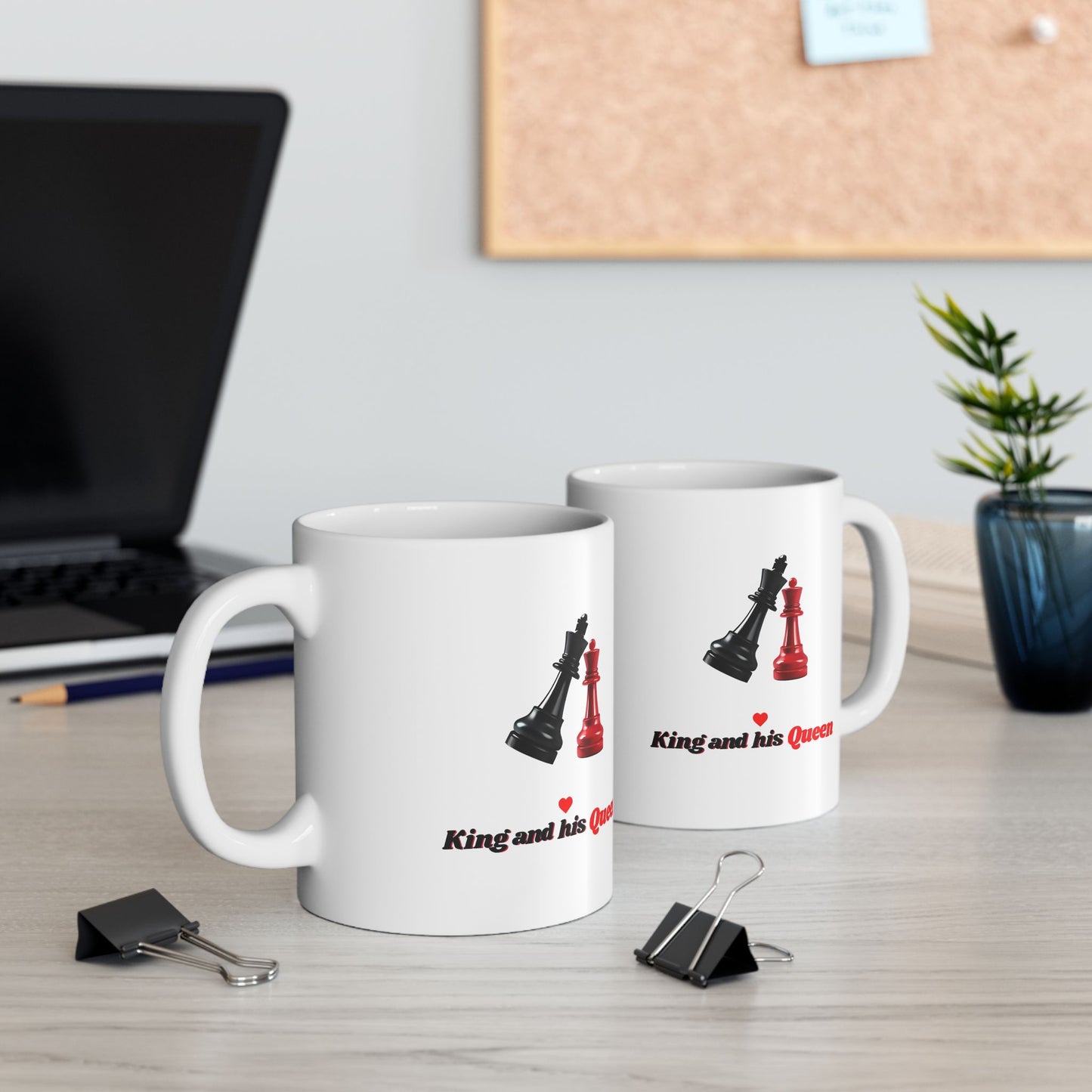 King and Queen Chess Ceramic Mug - Perfect Gift for Chess Lovers