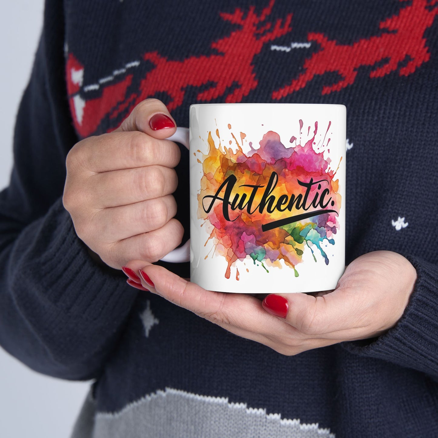 Authentic Ceramic Mug - Colorful Splash Design (11oz, 15oz)