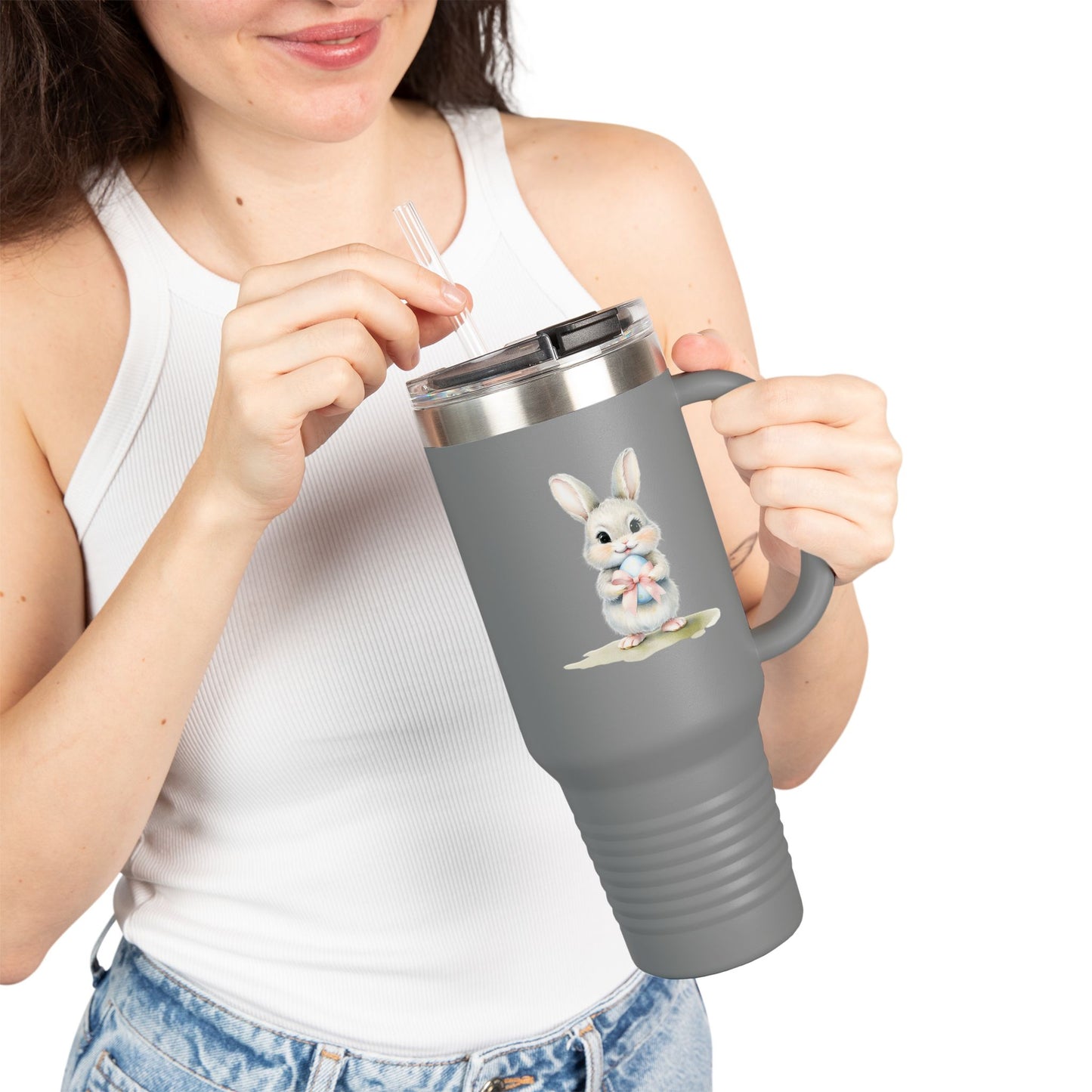 Cute Bunny Insulated Travel Mug