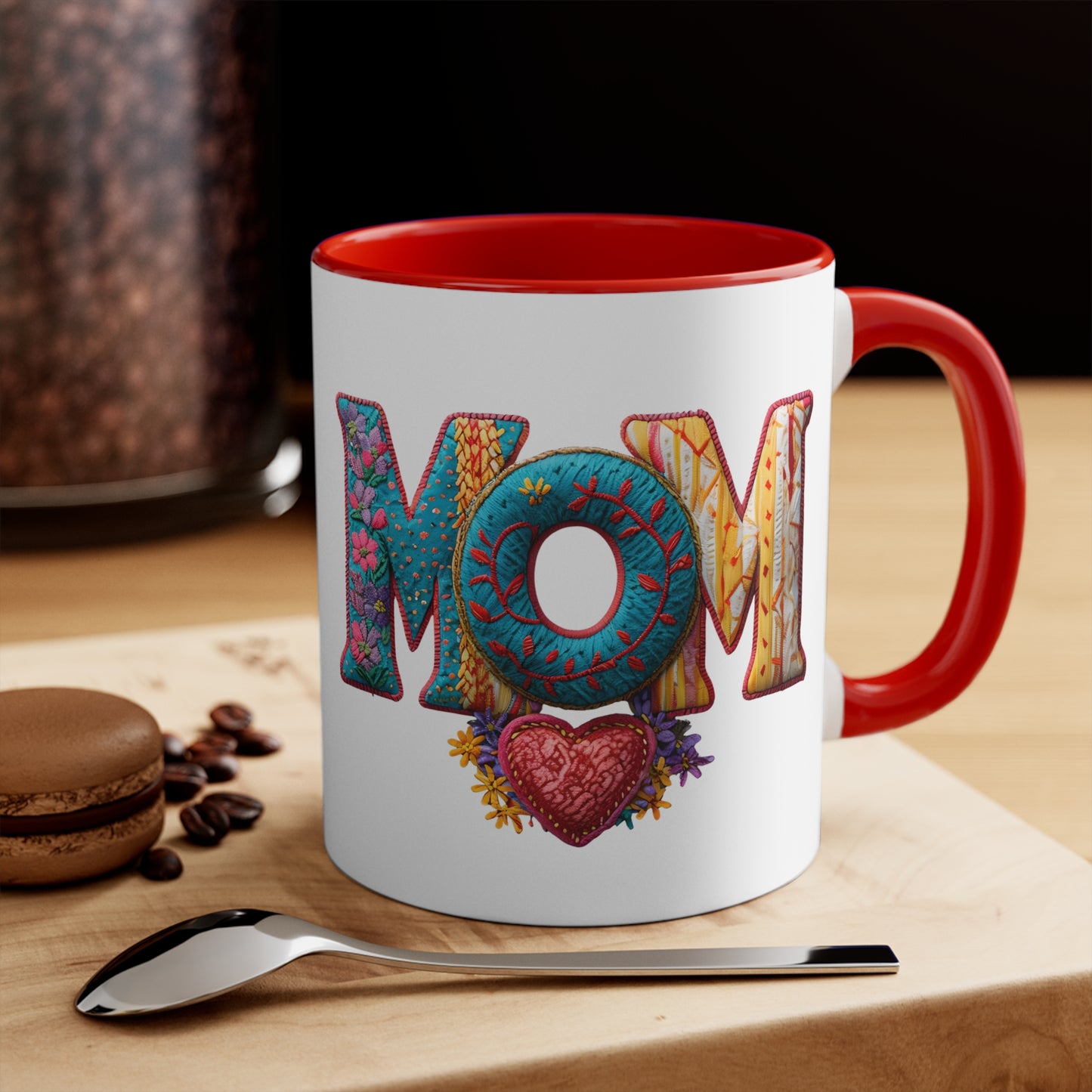 Colorful Floral Accent Mug - Perfect Gift for Moms