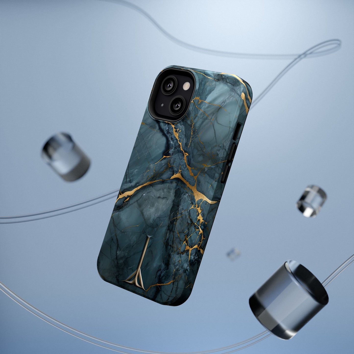 Luxury Sapphire Marble Impact-Resistant Phone Case | Stylish and Durable