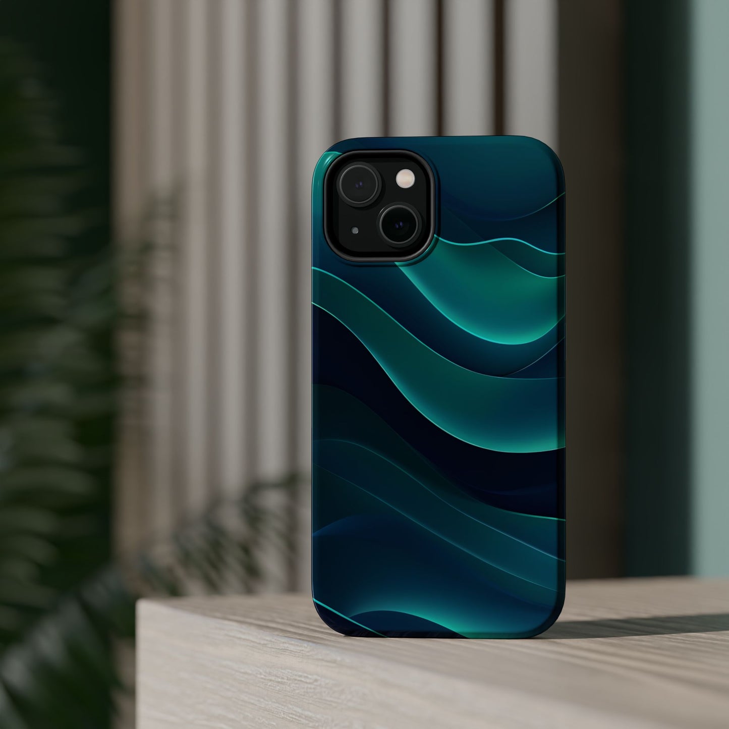 Wave Pattern Magnetic Tough Case - Stylish Protection for Your Phone