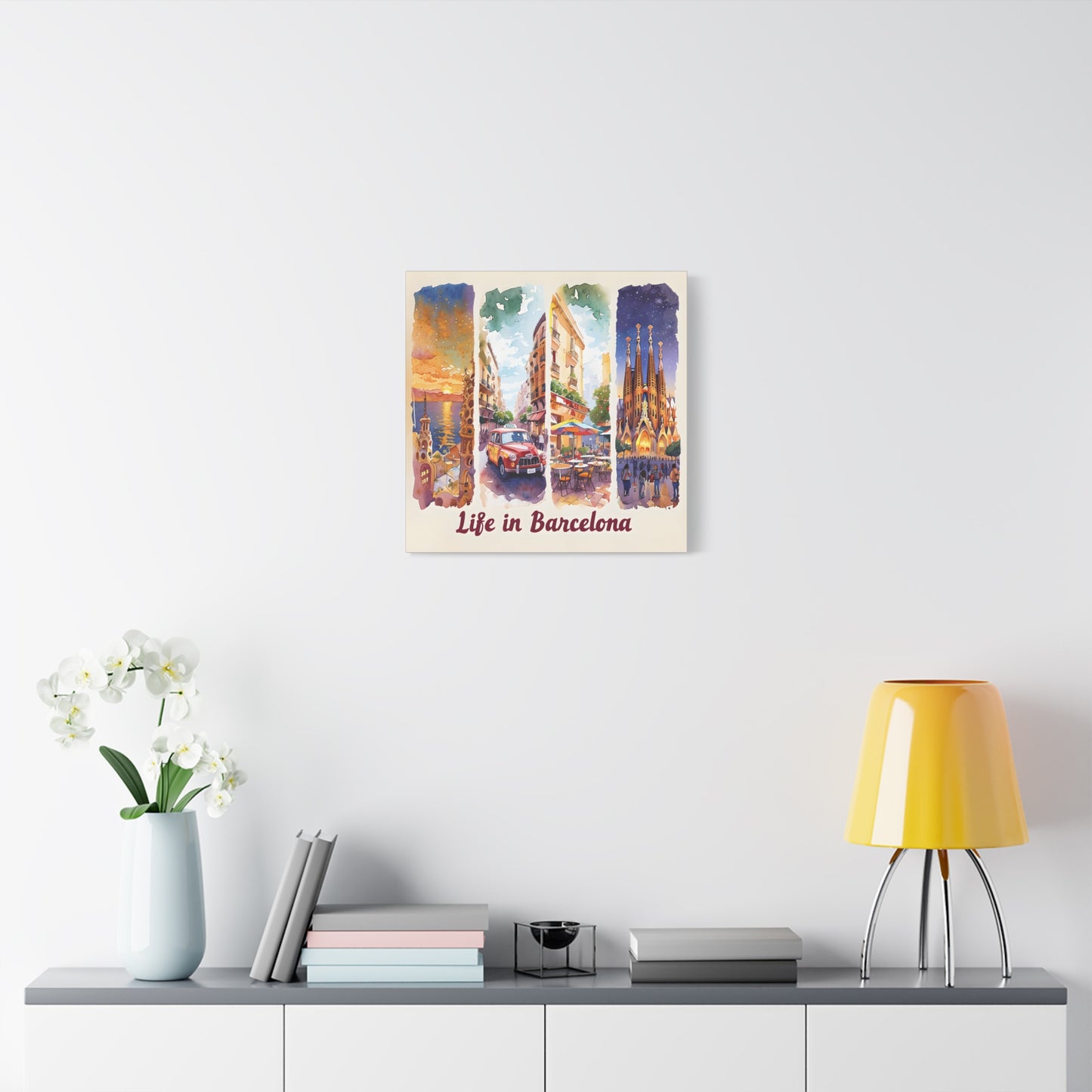 Life in Barcelona Canvas Wall Art