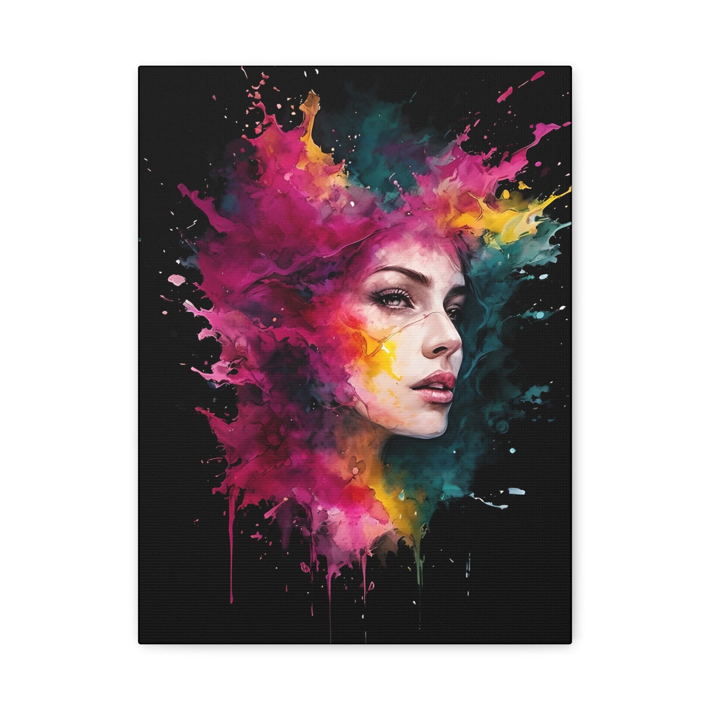 Abstract Splash Face Wall Print