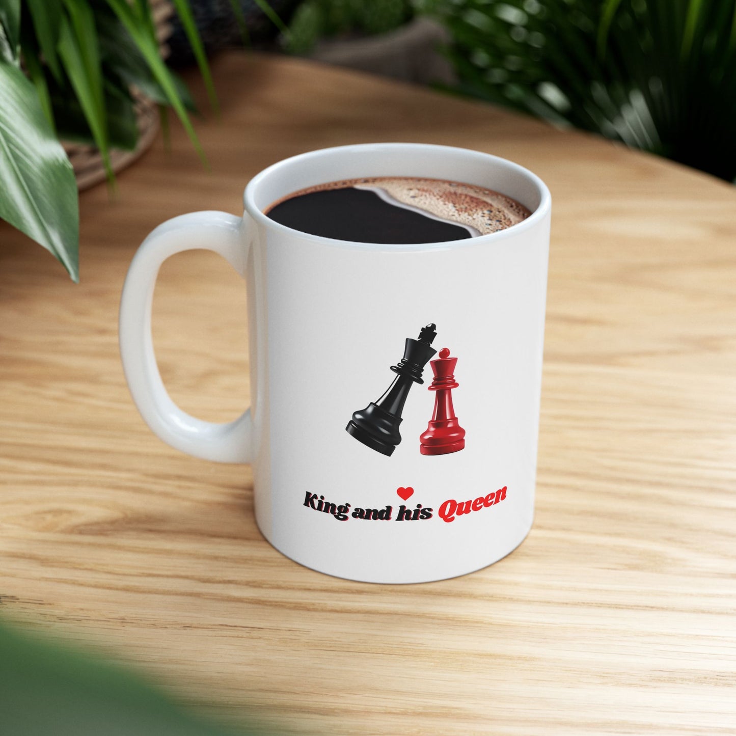 King and Queen Chess Ceramic Mug - Perfect Gift for Chess Lovers
