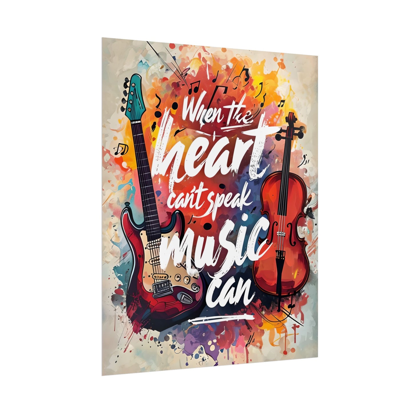 Musical Vibe Wall Art Poster - "When the Heart Can't Speak, Music Can"
