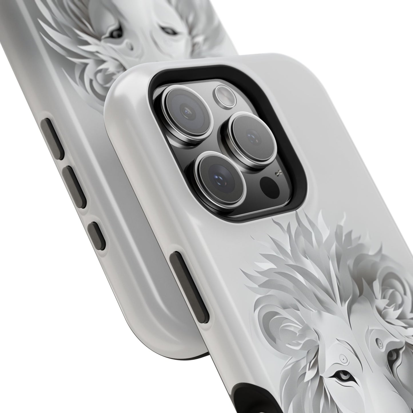 Majestic Intricate Lion Face Magnetic Tough Case Cover
