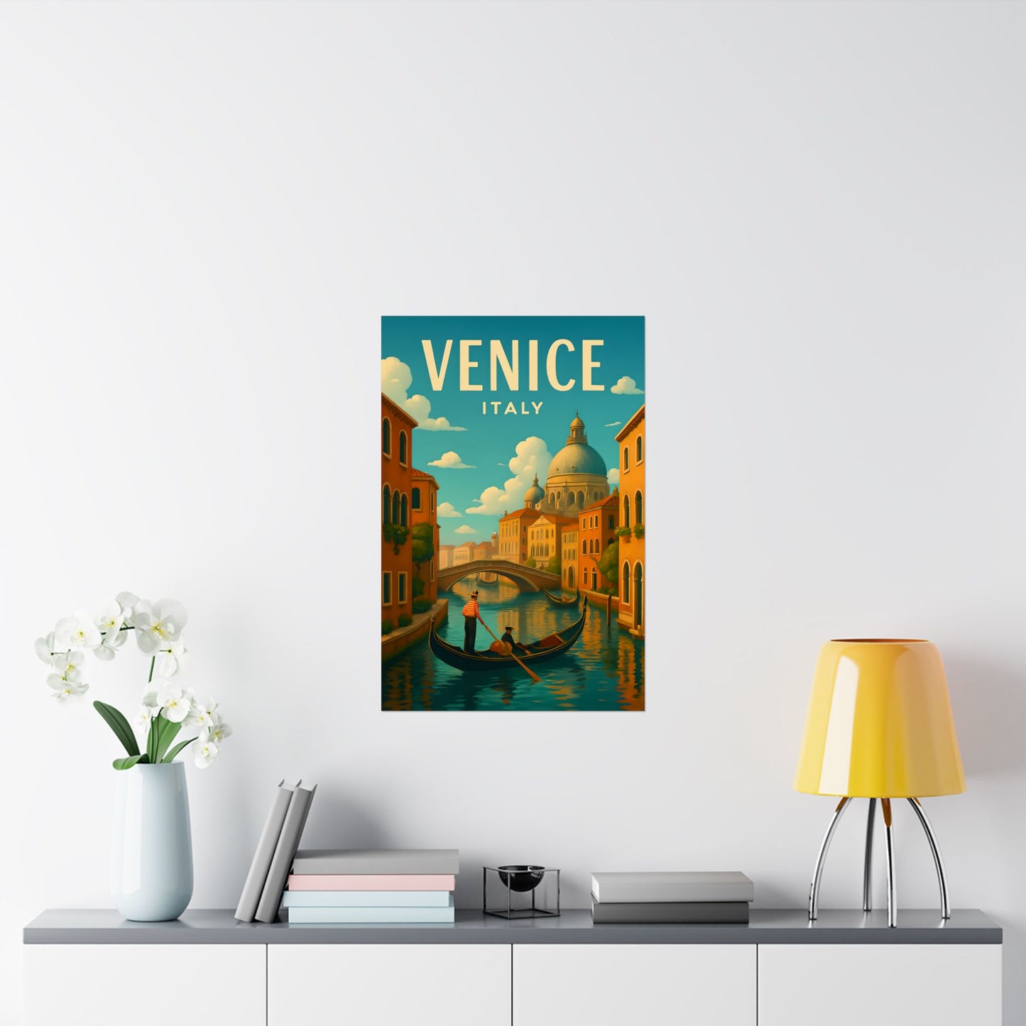 Vintage Venice Italy Poster - Matte Wall Art for Travel Lovers