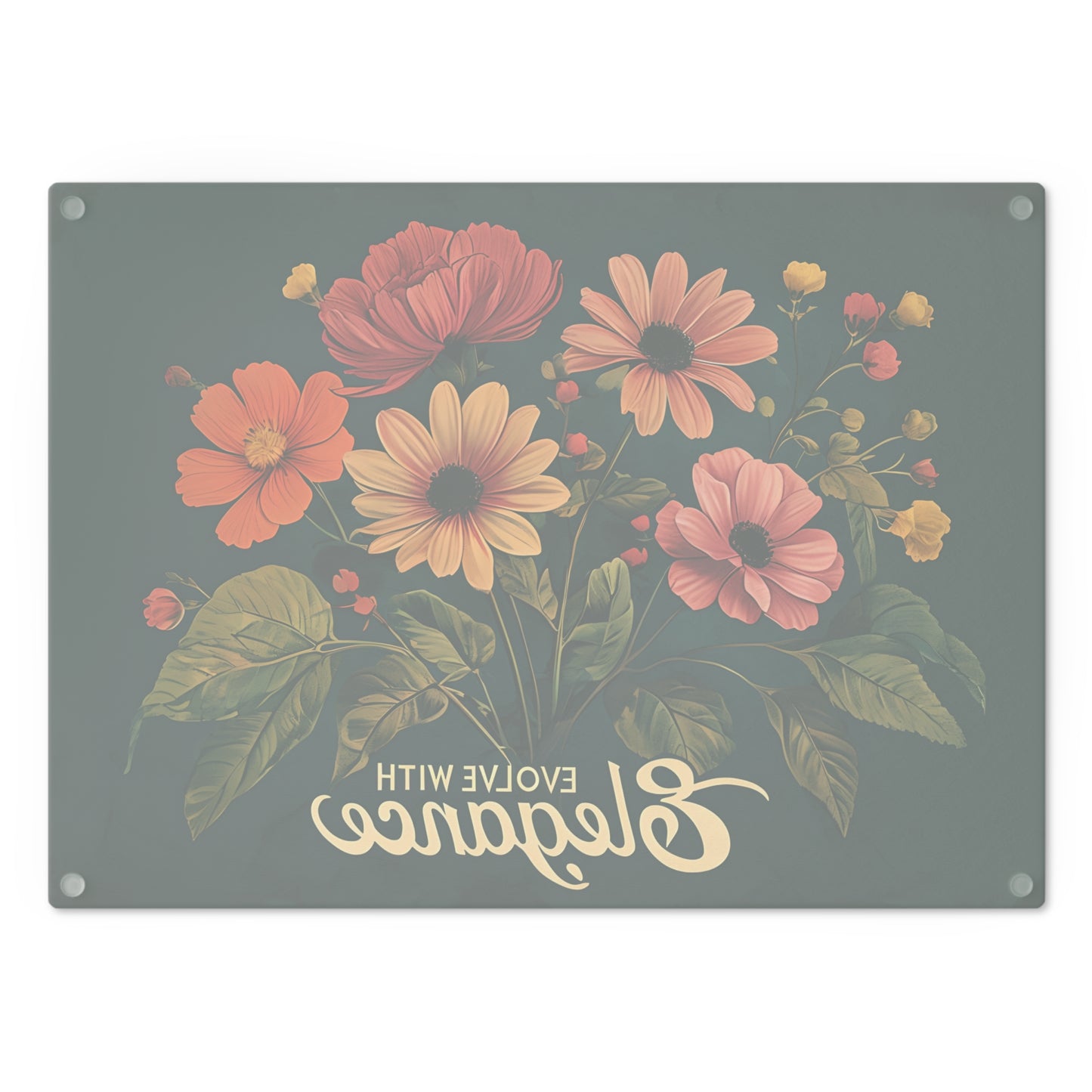 Floral Cutting Board - Evolve with Elegance Design for Home Chefs