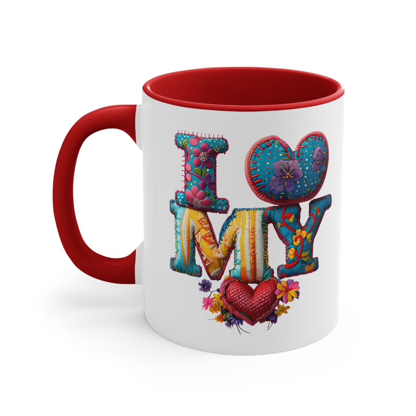 Colorful Floral Accent Mug - Perfect Gift for Moms