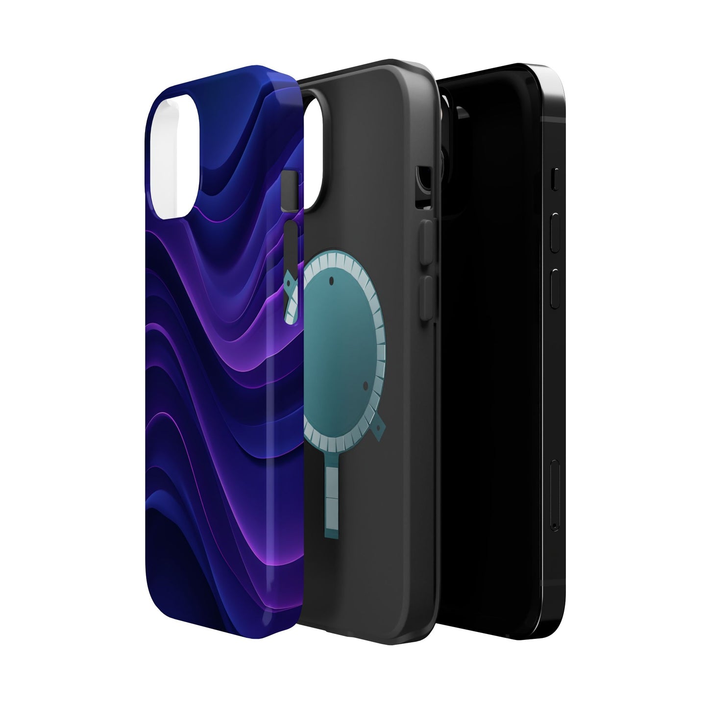 Vibrant Wave Design - Stylish Magnetic Tough Cases