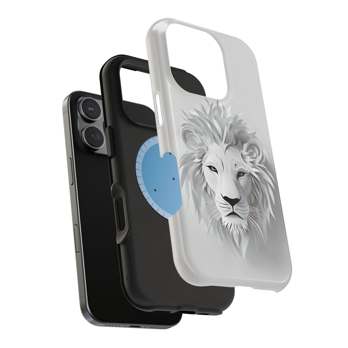 Majestic Intricate Lion Face Magnetic Tough Case Cover