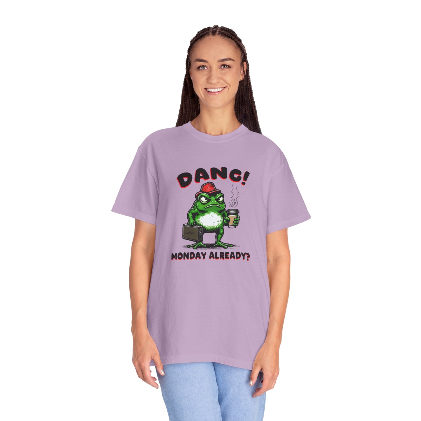 Funny Frog Monday T-Shirt - Unisex Garment-Dyed Tee