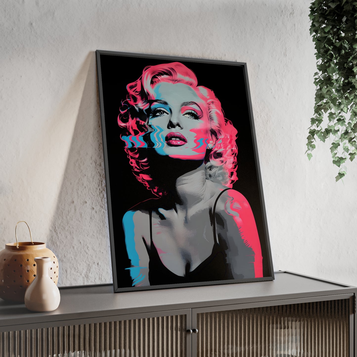 Vintage Glamour of Marilyn Monroe - Poster with Wooden Frame
