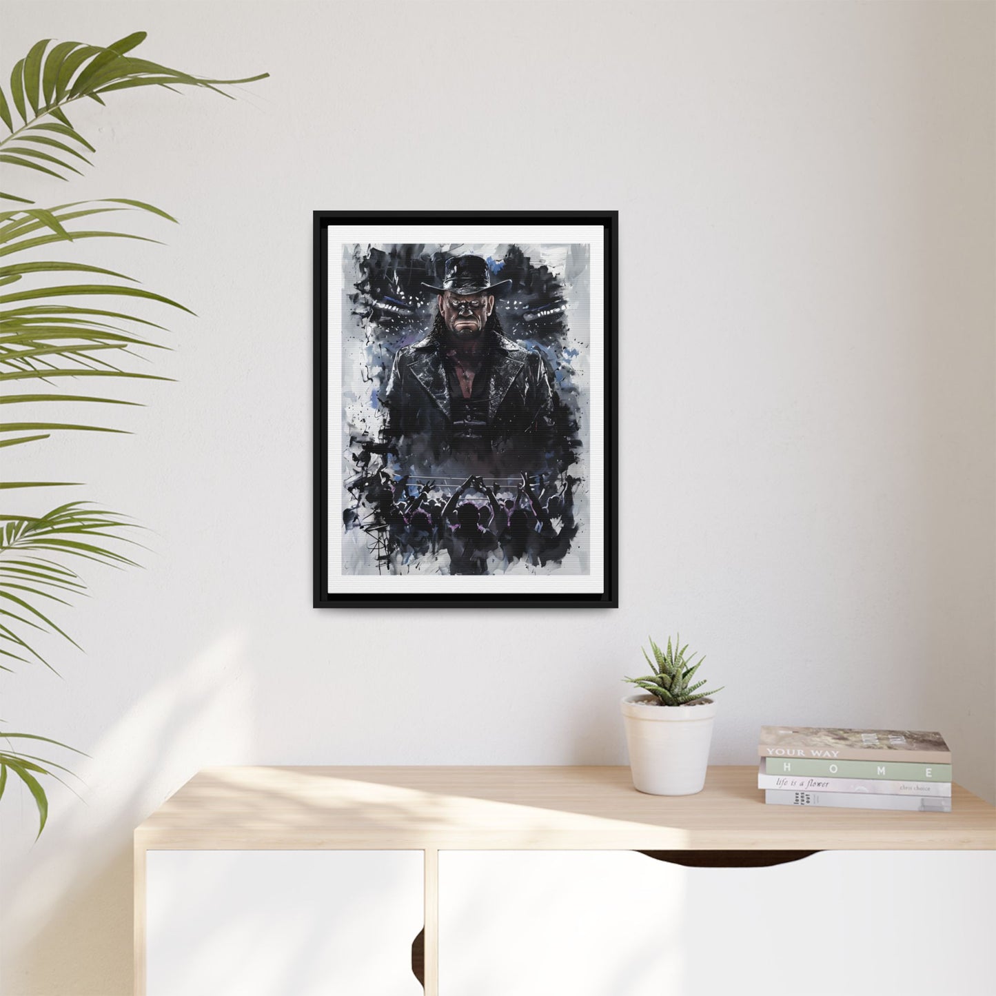 Legendary WWE Wrestler Undertaker Framed Canvas Art
