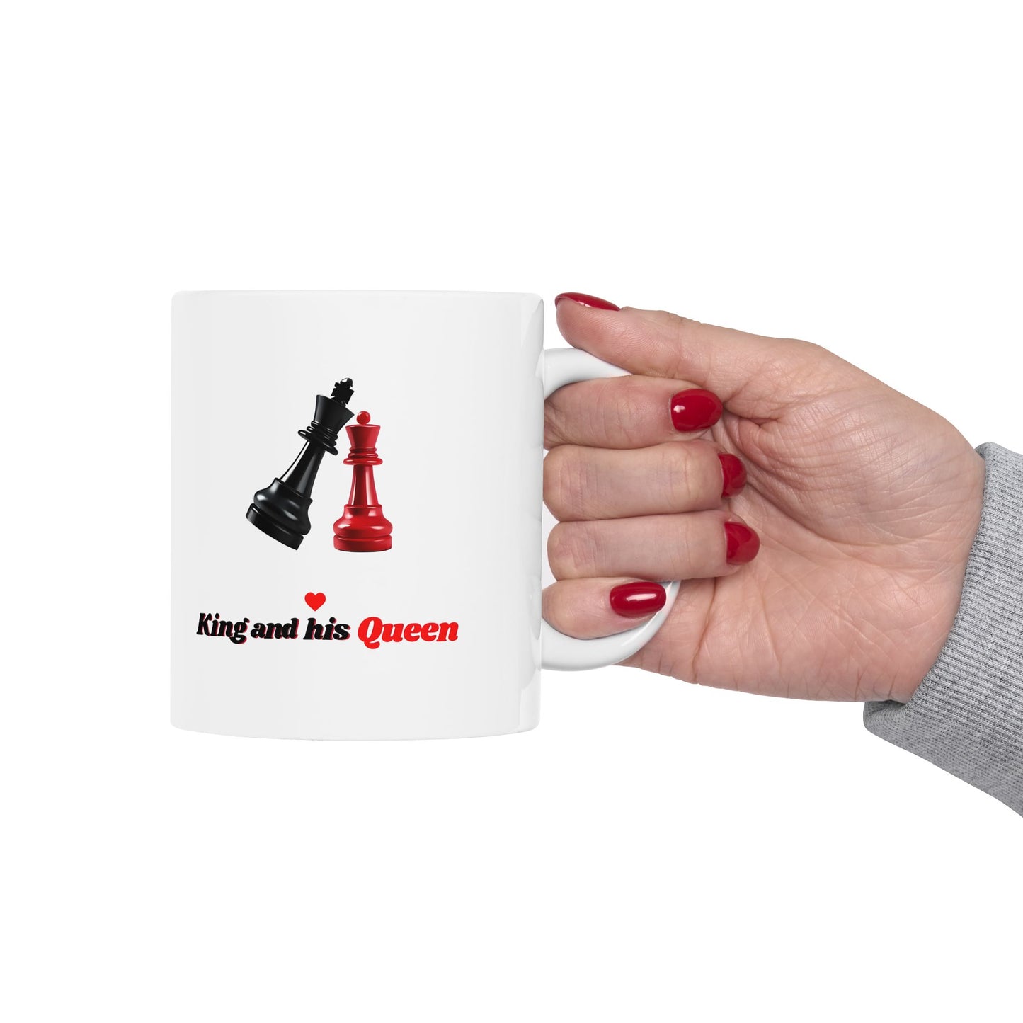 King and Queen Chess Ceramic Mug - Perfect Gift for Chess Lovers