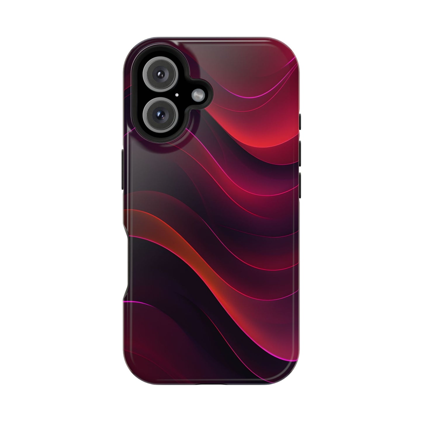 Abstract Wavy Design - Vibrant Magnetic Tough Case for iPhone