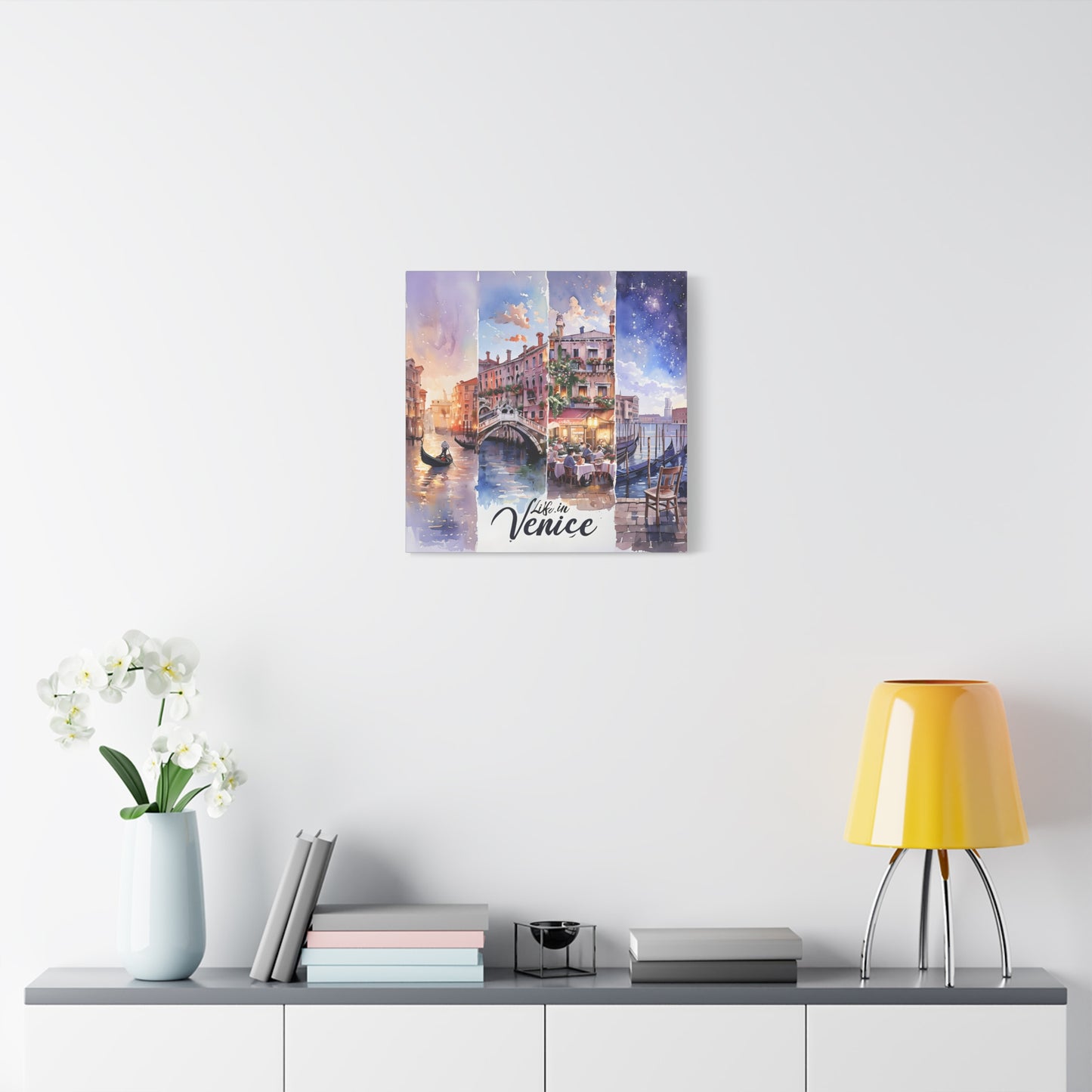 Venice Life Canvas Art Print - Stretched, Matte Finish - Perfect Home Decor for Travel Lovers