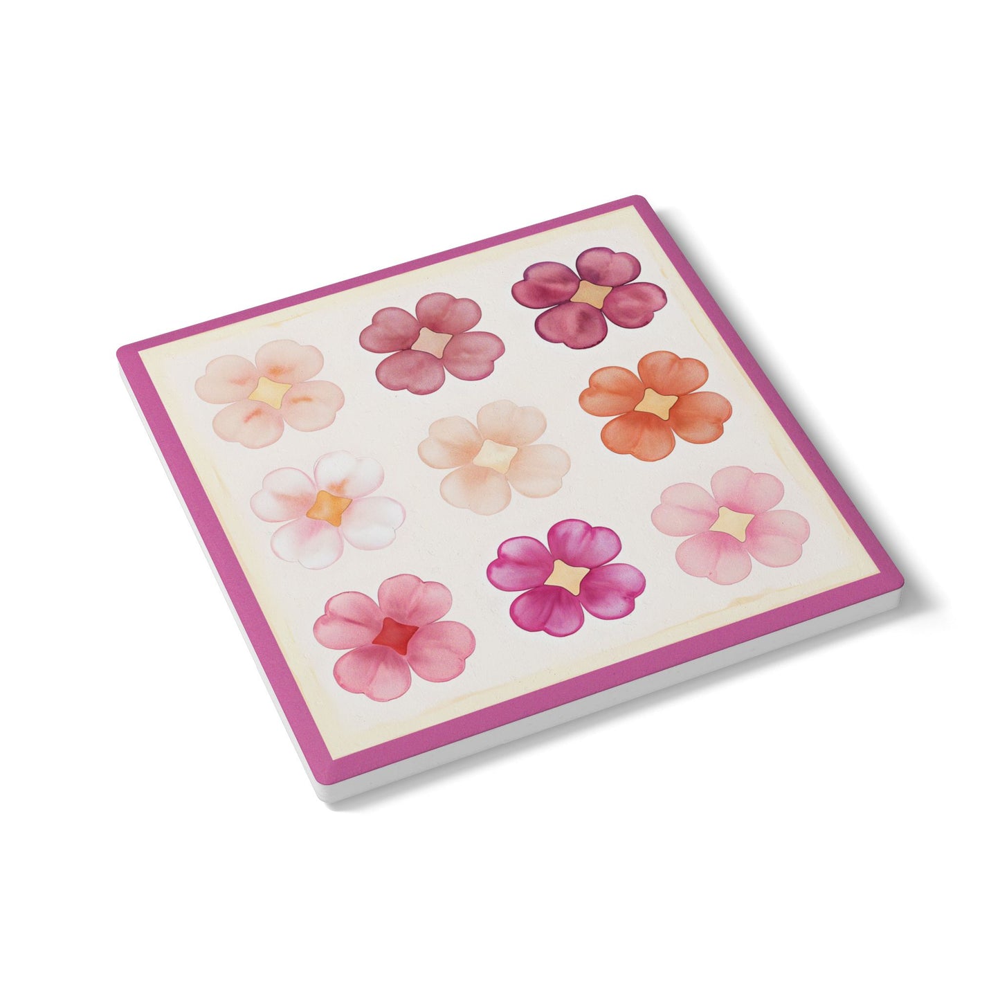 Floral Ceramic Coaster Set – Elegant Home Decor for Tea Lovers