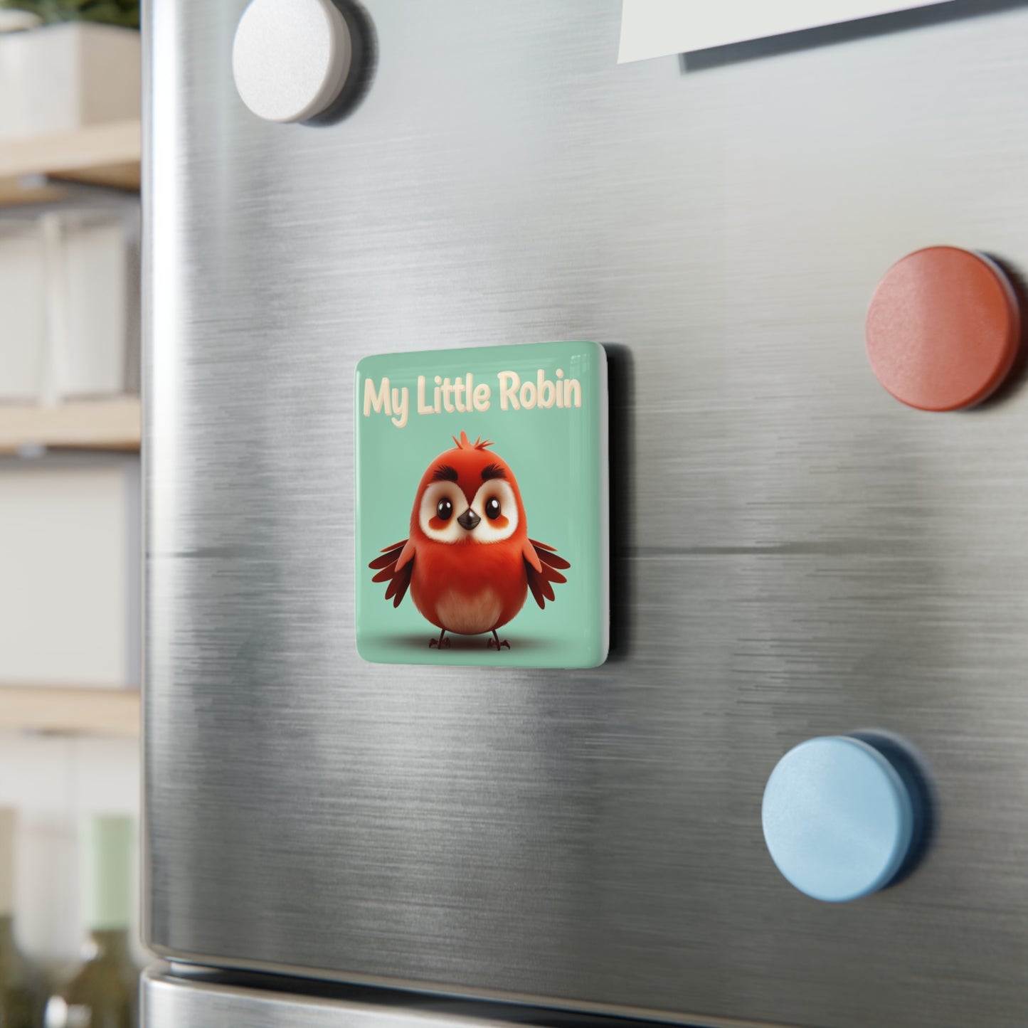 Cute My Little Robin Porcelain Magnet - Perfect for Bird Lovers and Home Decor