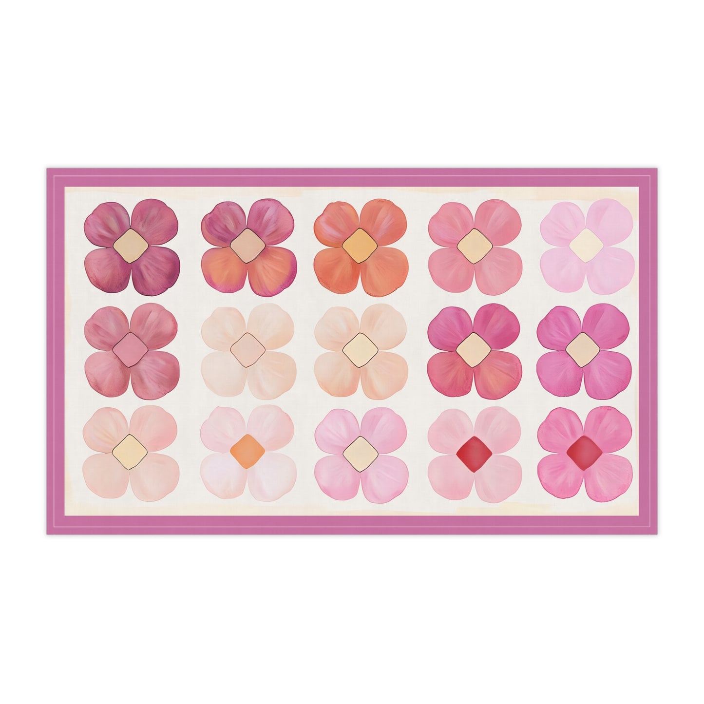 Floral Pattern Cotton Tea Towels