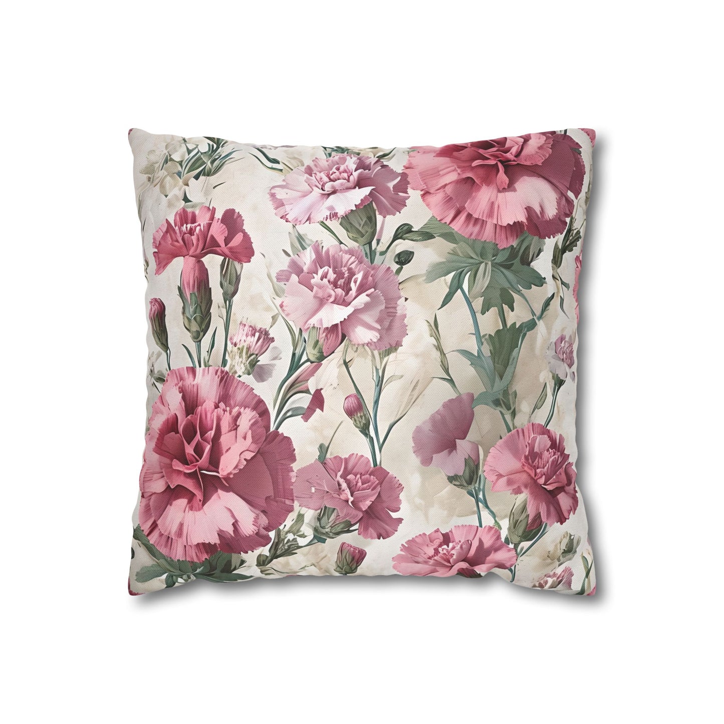 Pink Carnation Floral Design Pillowcase