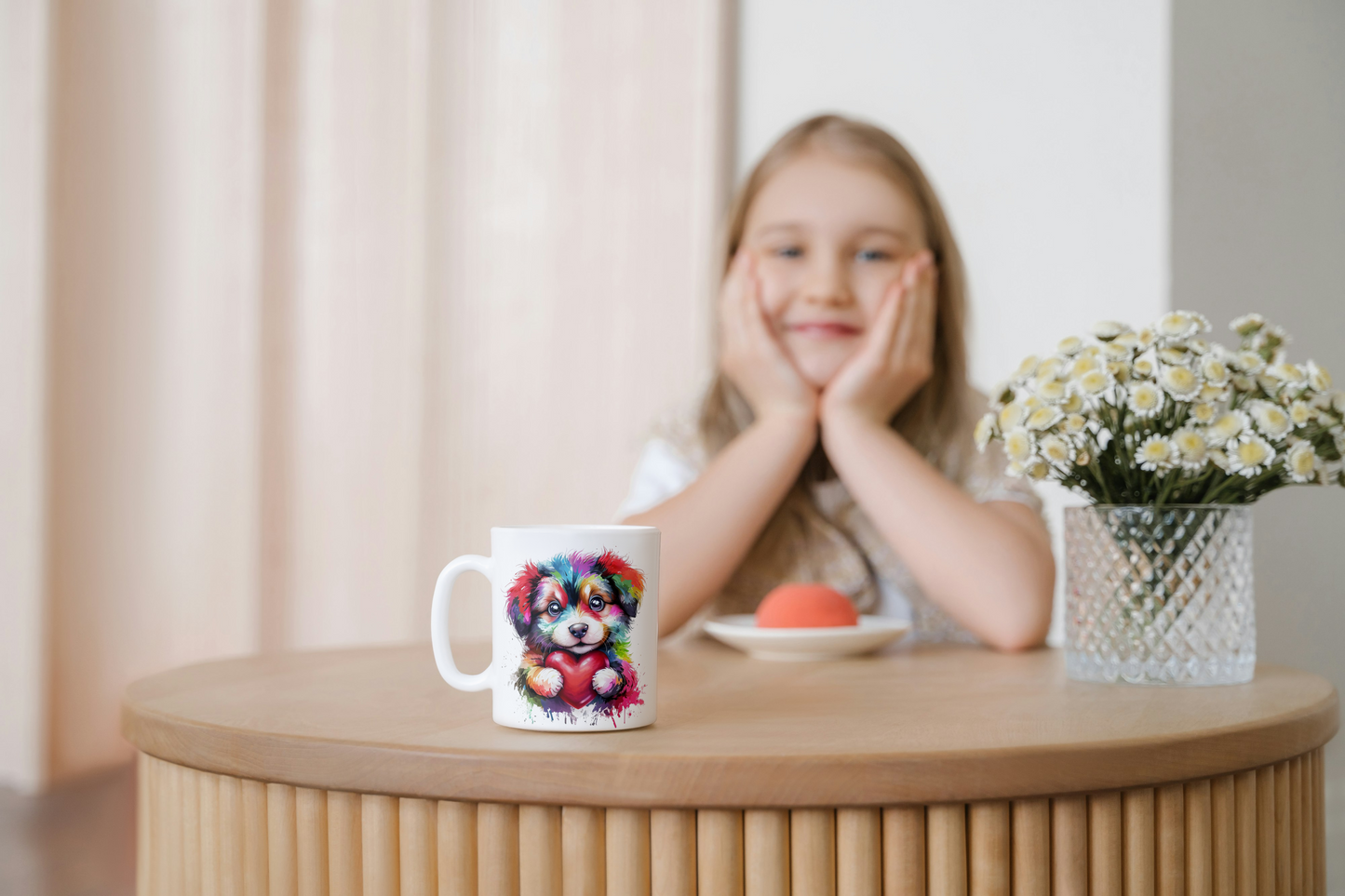Vibrant Dog Lover's Coffee Mug - Colorful Puppy Design