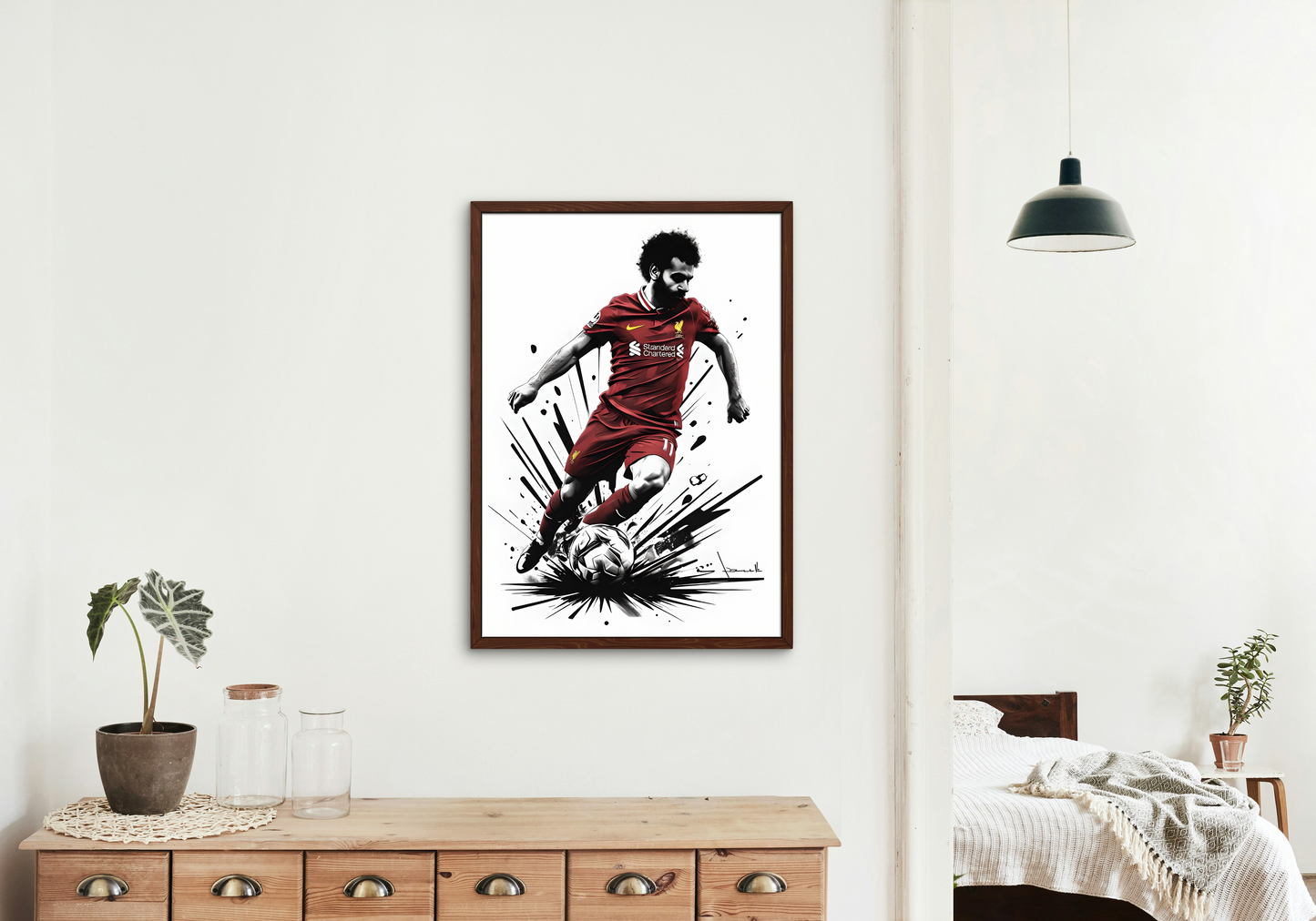 Canvas Print: Mo Salah Liverpool Footballer