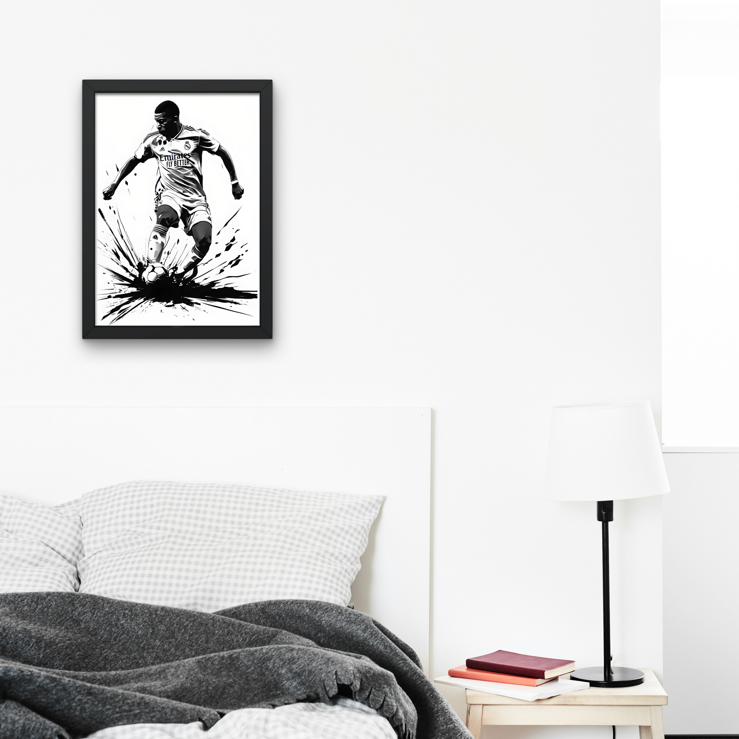 Canvas Print - Kylian Mbappe Real Madrid Kit