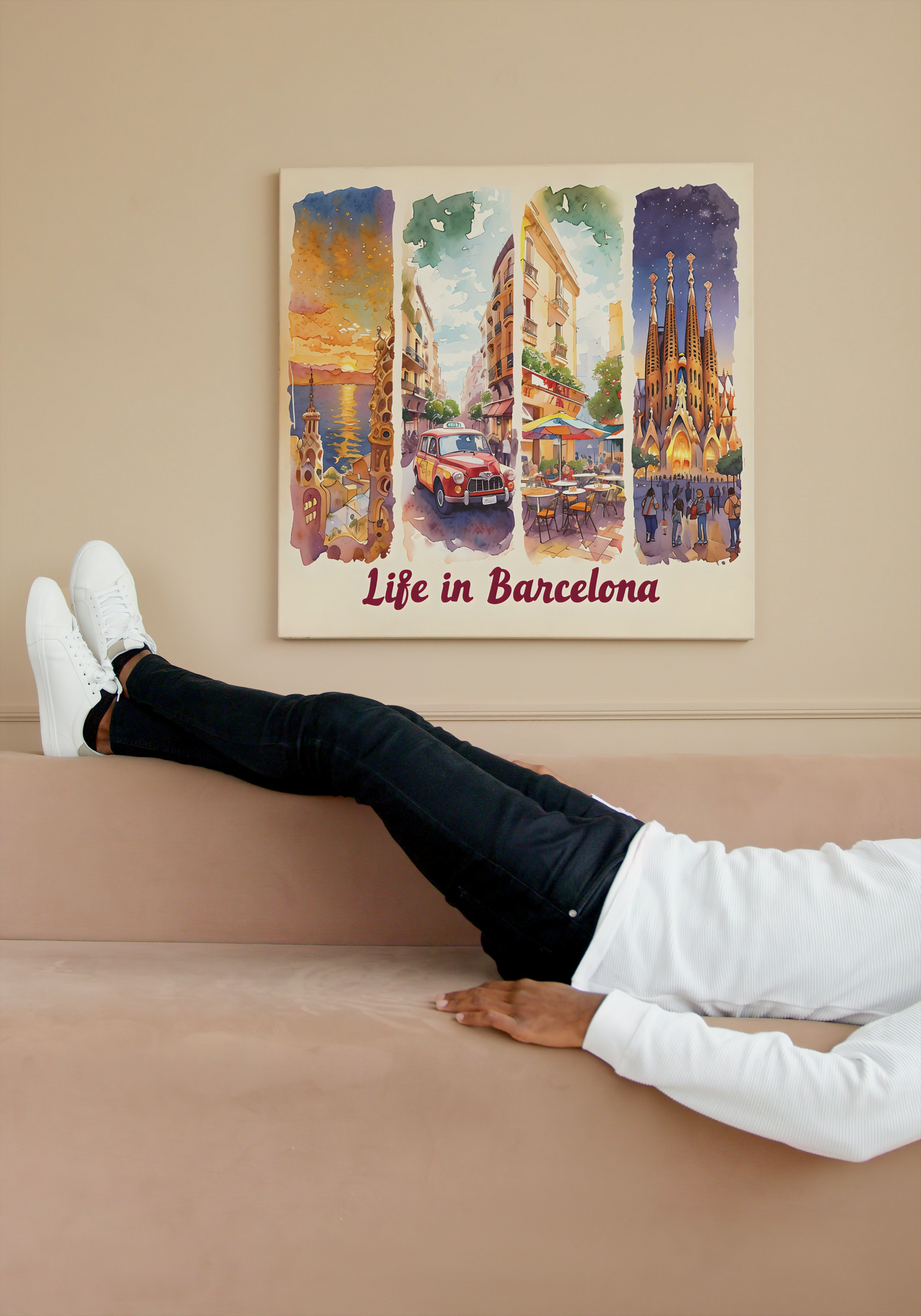 Life in Barcelona Canvas Wall Art