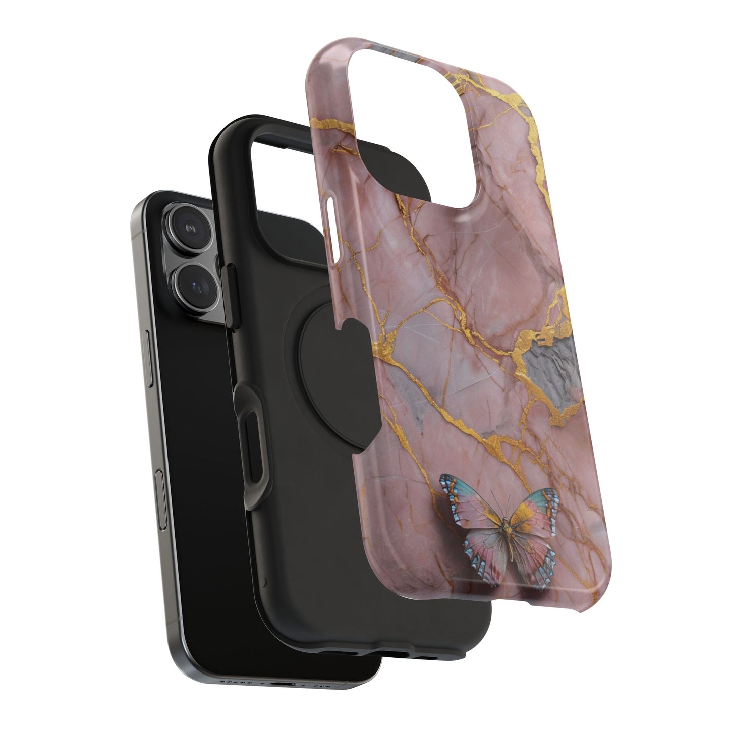 Artistic Butterfly Impact-Resistant Phone Case - Stylish Protection for Everyday Life