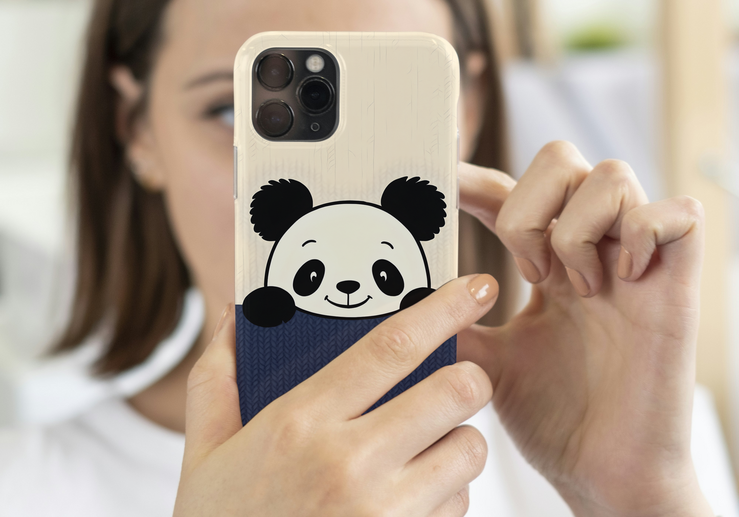 Cute Panda Magnetic Tough Case for iPhone