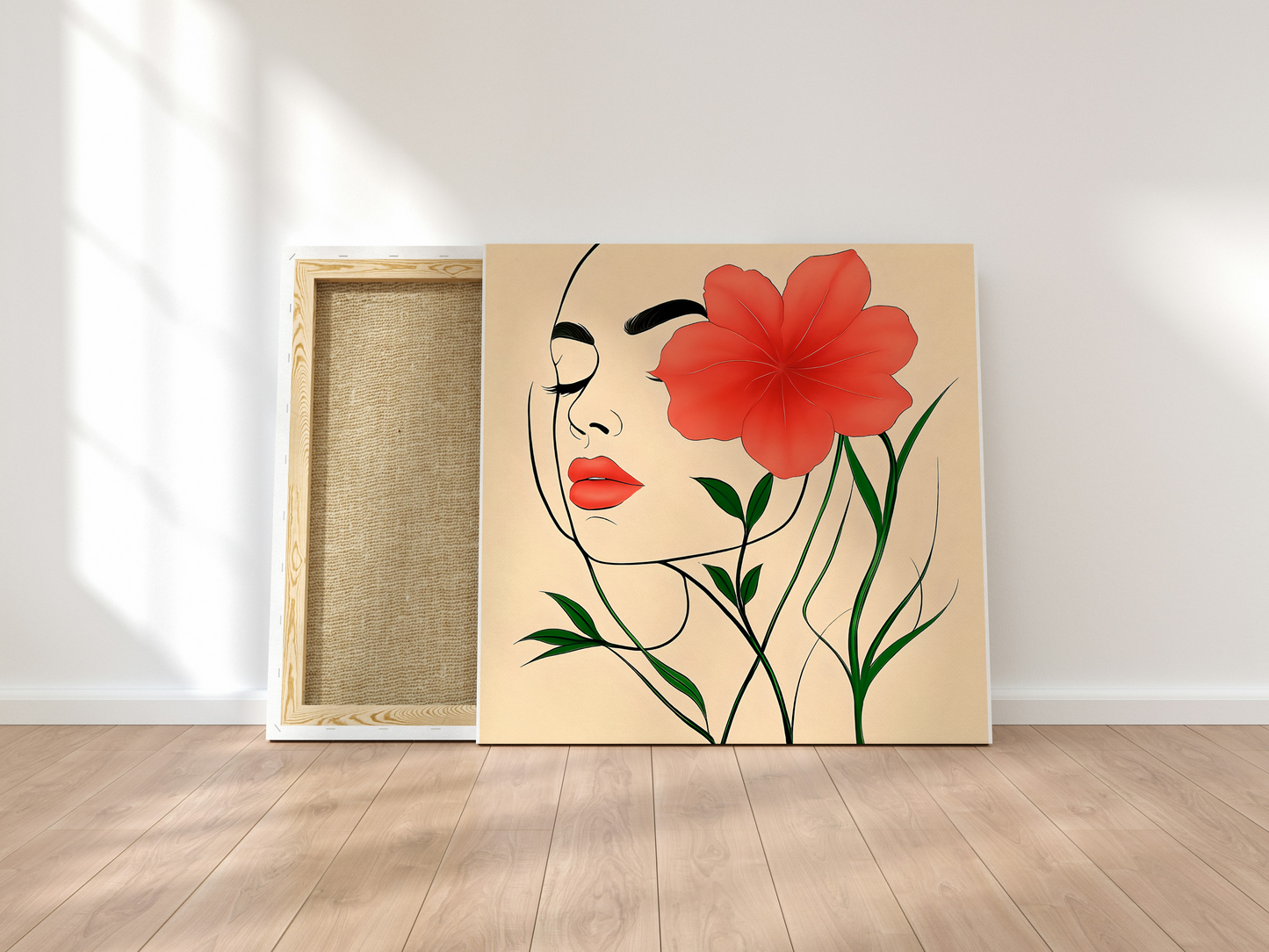 Artistic Floral Wall Canvas - Elegant Home Decor with Beauty and Nature