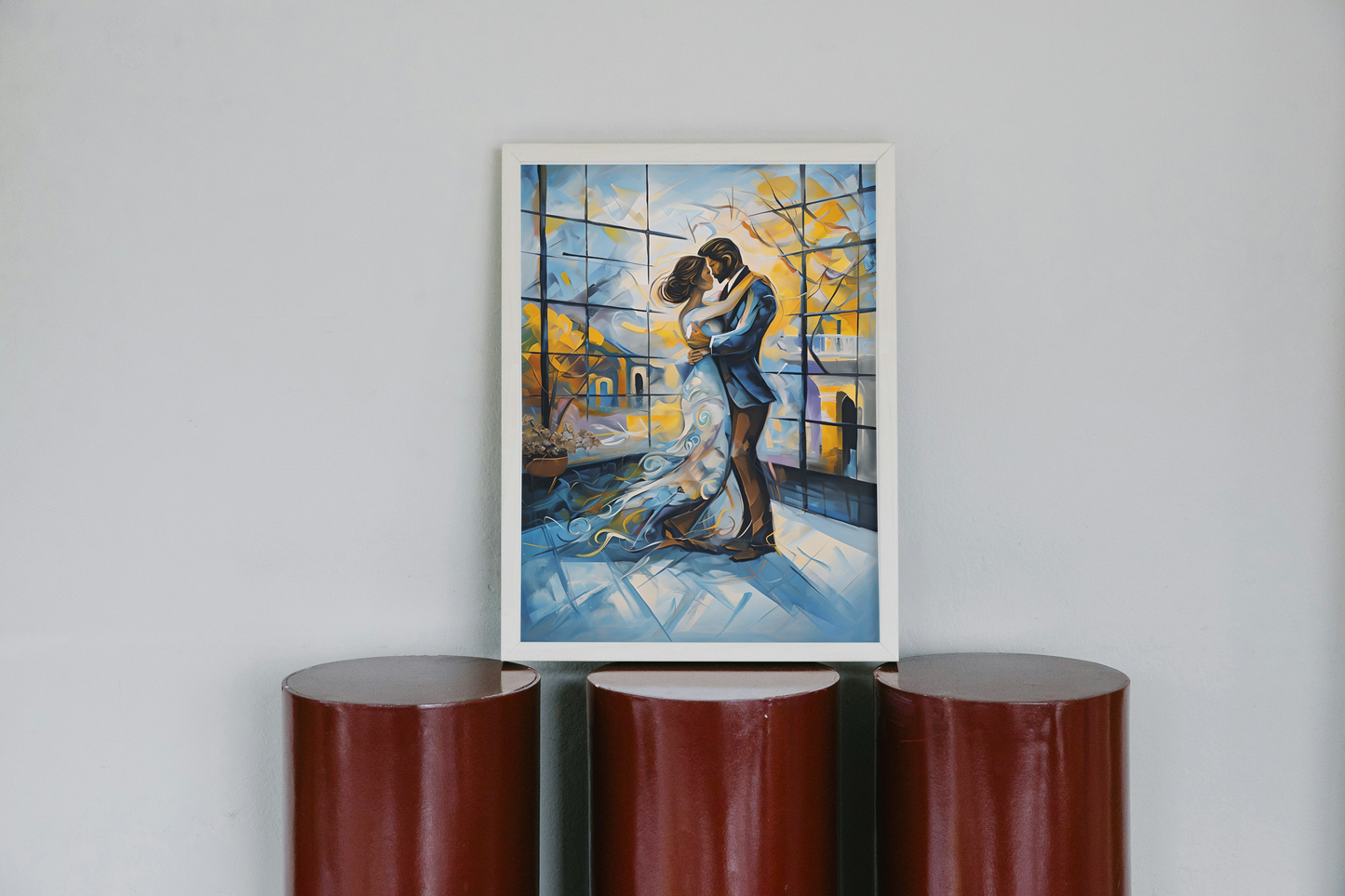 Romantic Couple Canvas Print - Framed Wall Art