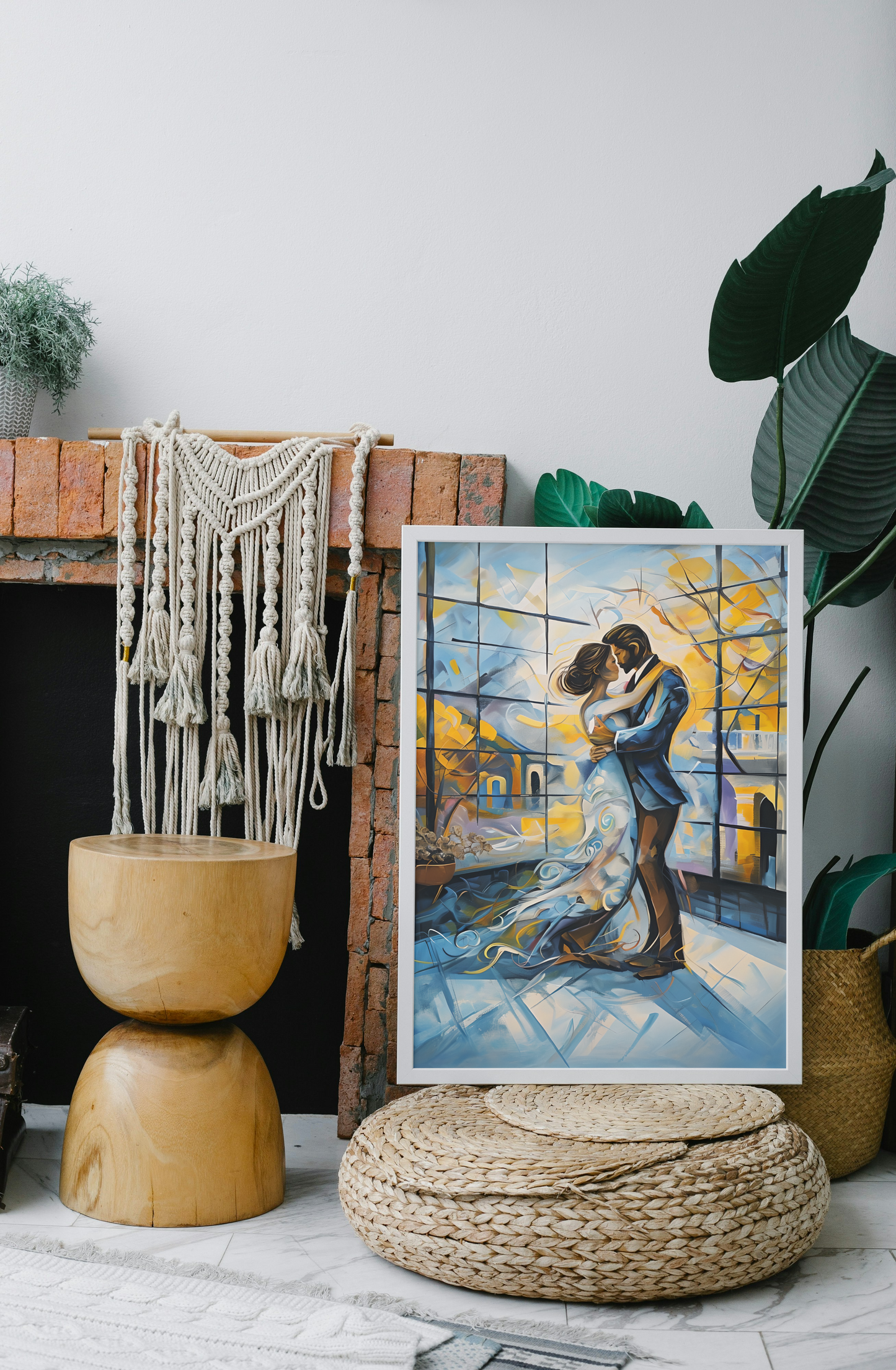 Romantic Couple Canvas Print - Framed Wall Art