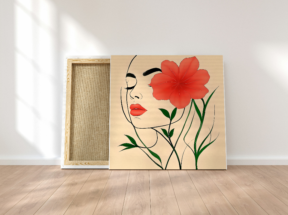 Artistic Floral Wall Canvas - Elegant Home Decor with Beauty and Nature