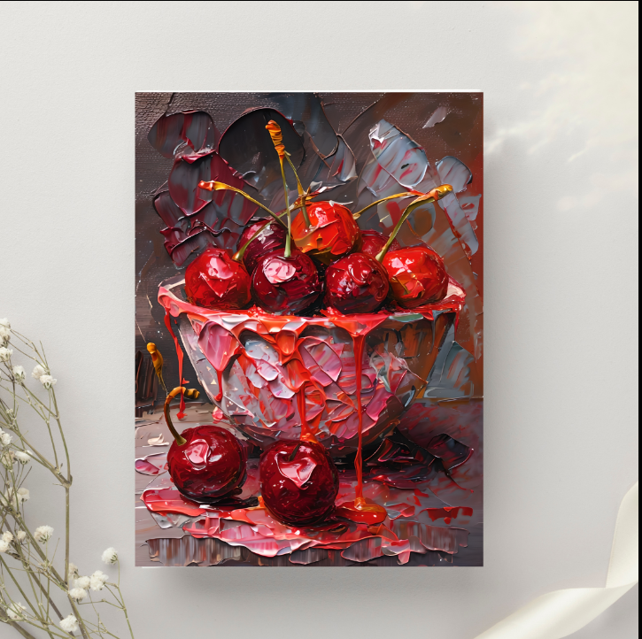 Cherry Still Life Canvas Art Print