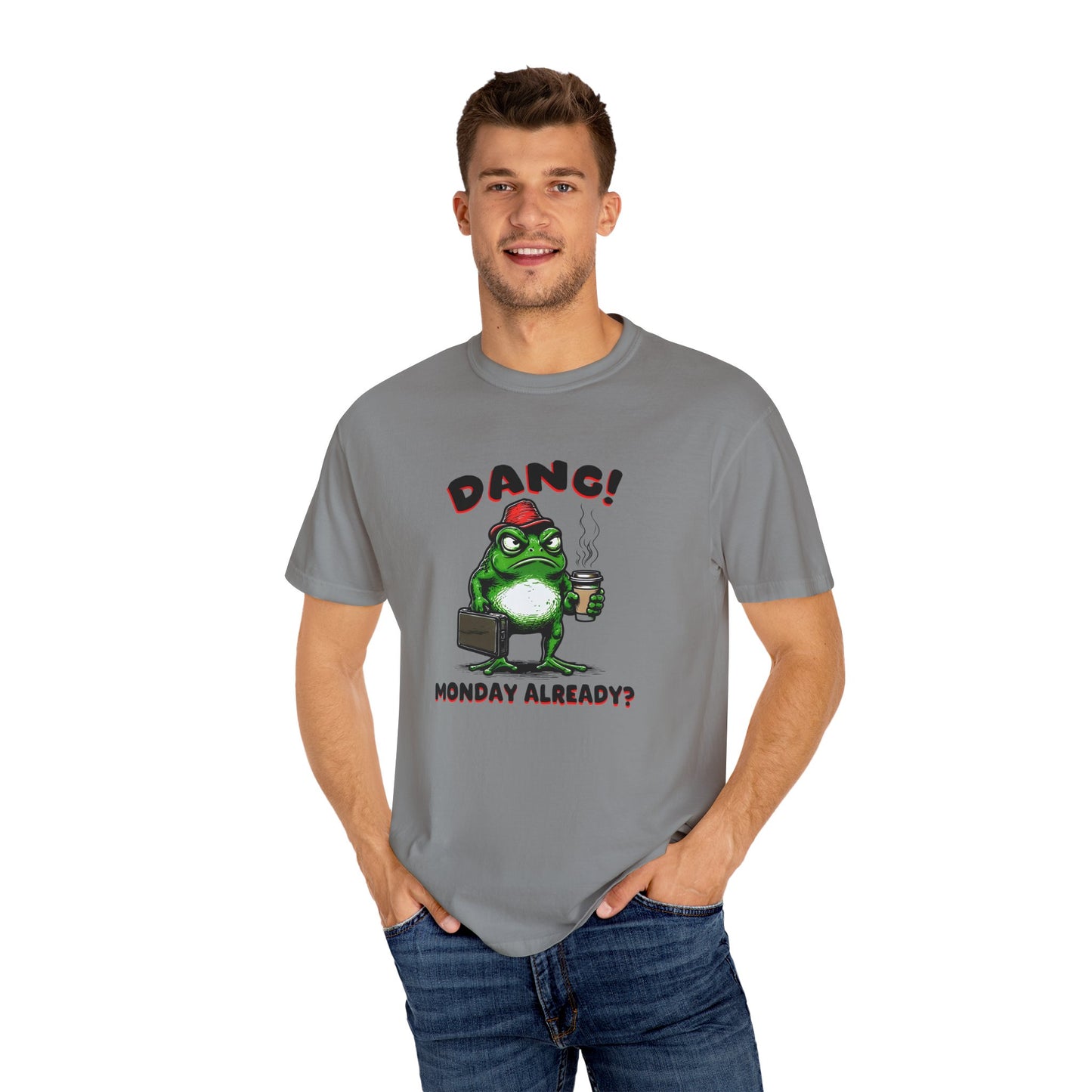 Funny Frog Monday T-Shirt - Unisex Garment-Dyed Tee