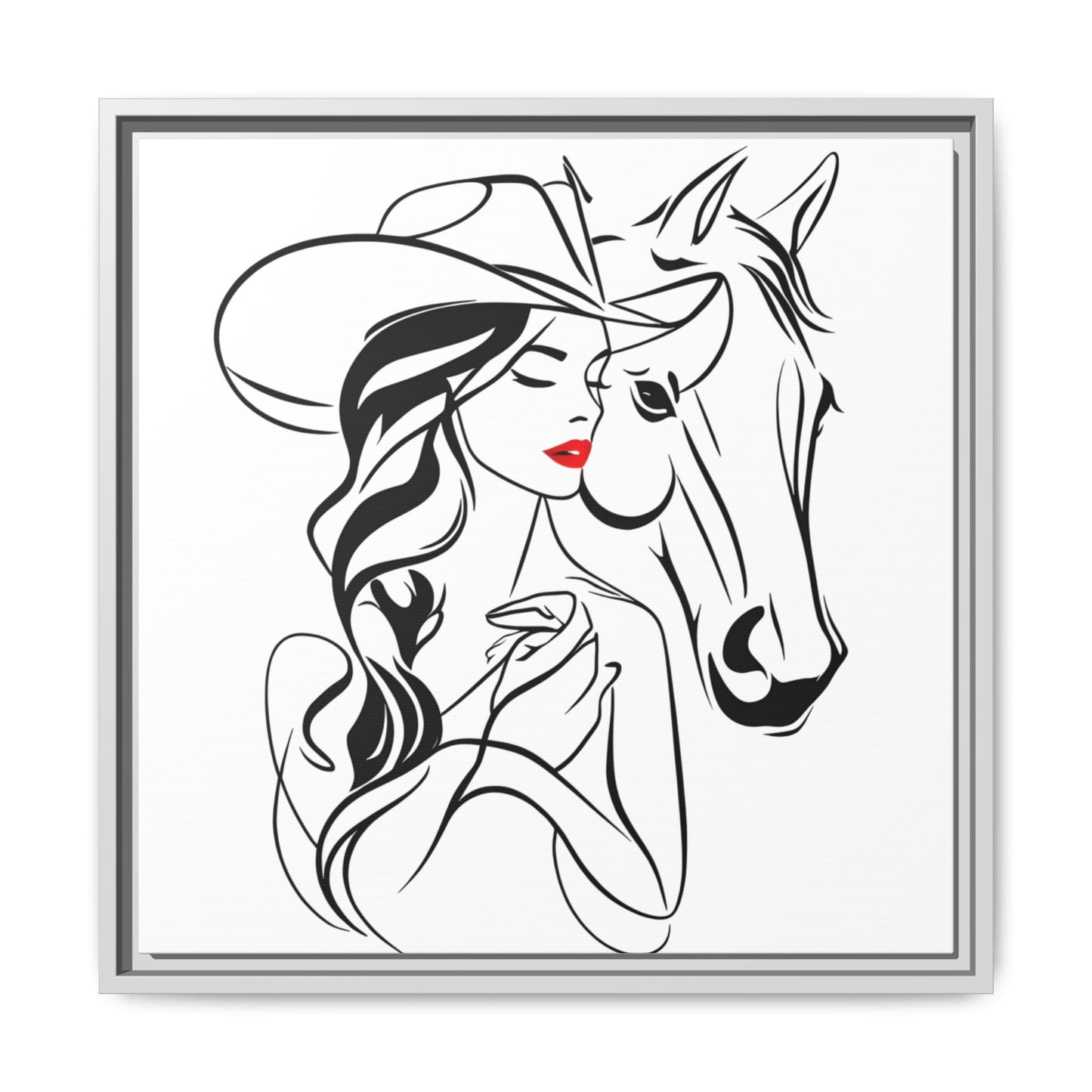 Stylish Cowgirl Canvas Print - Framed Wall Art for Horse Lovers