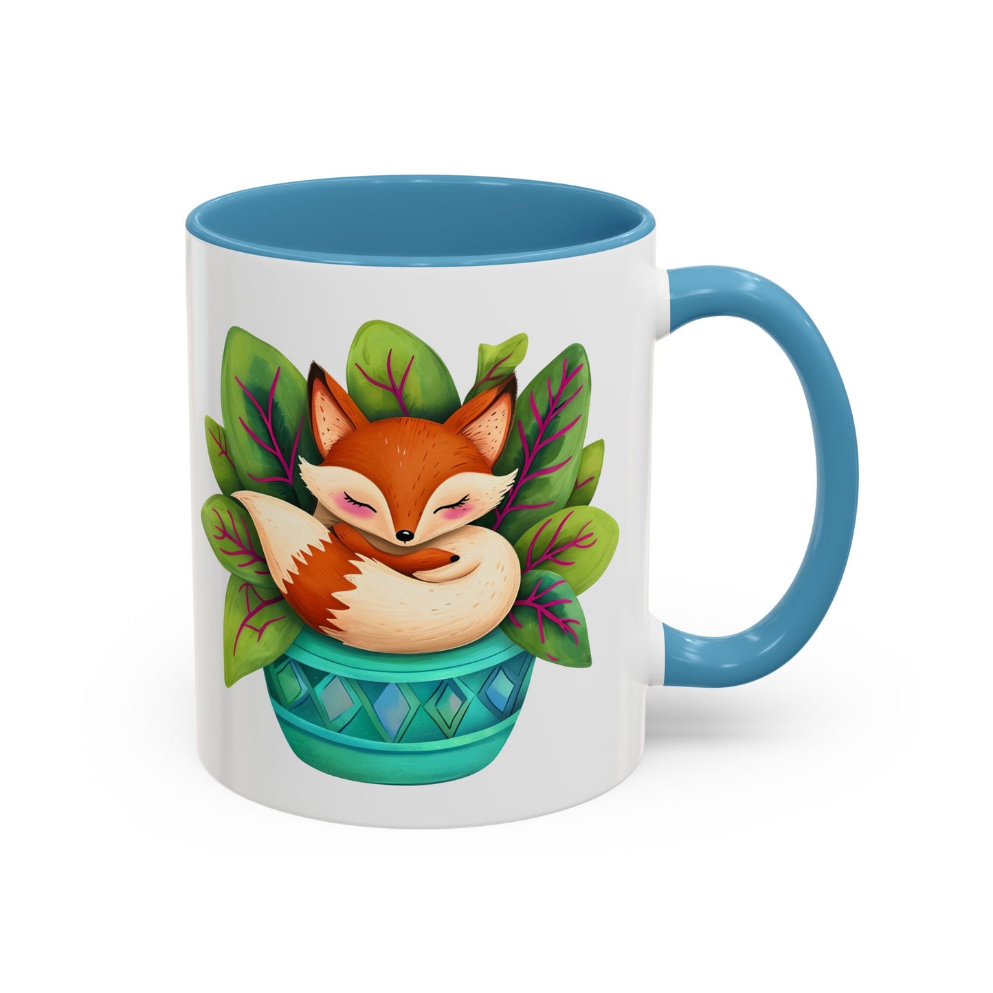 Cozy Fox Accent Coffee Mug - 11 & 15oz, Perfect for Nature Lovers